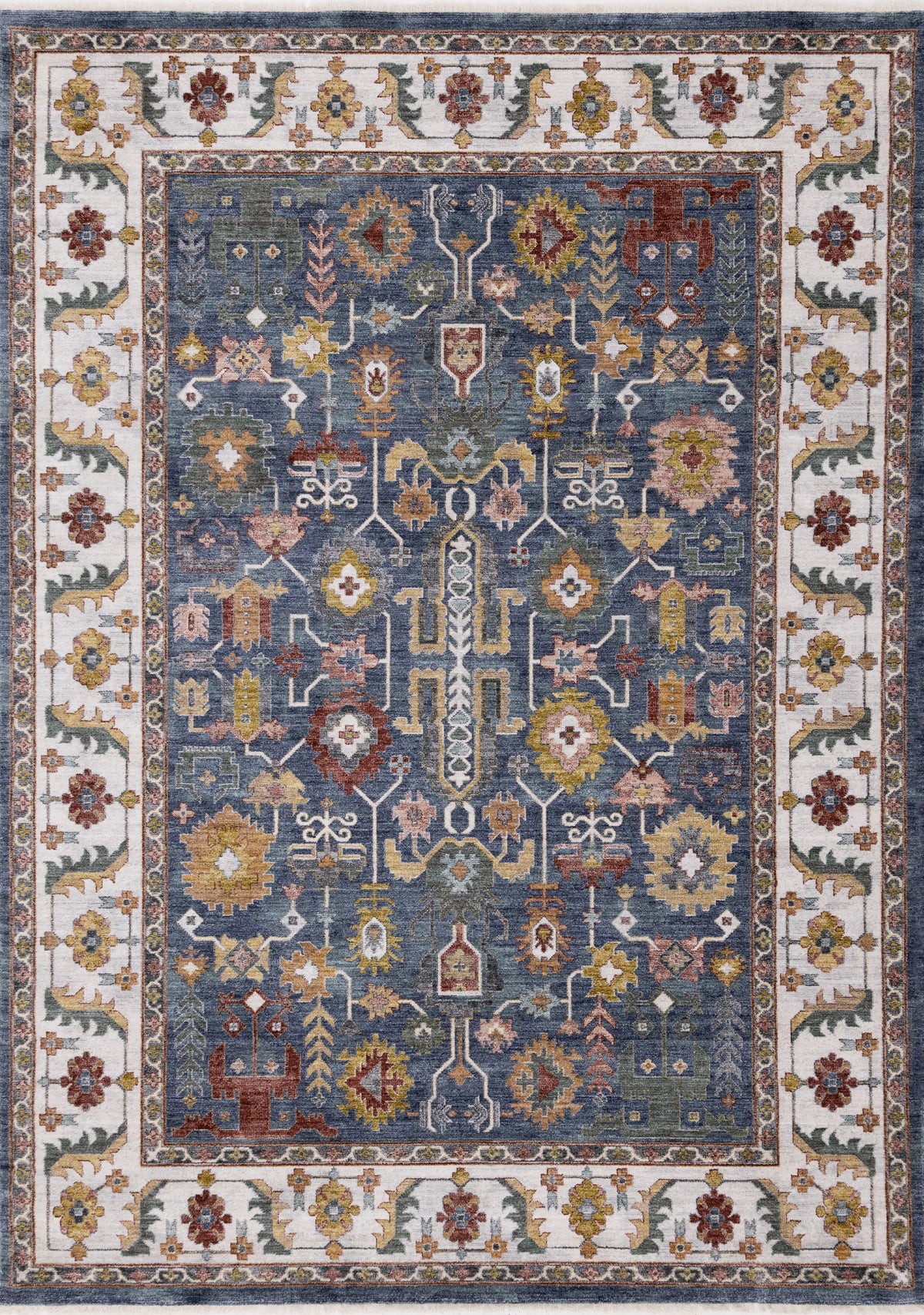 Tapis classique traditionnel bleu
