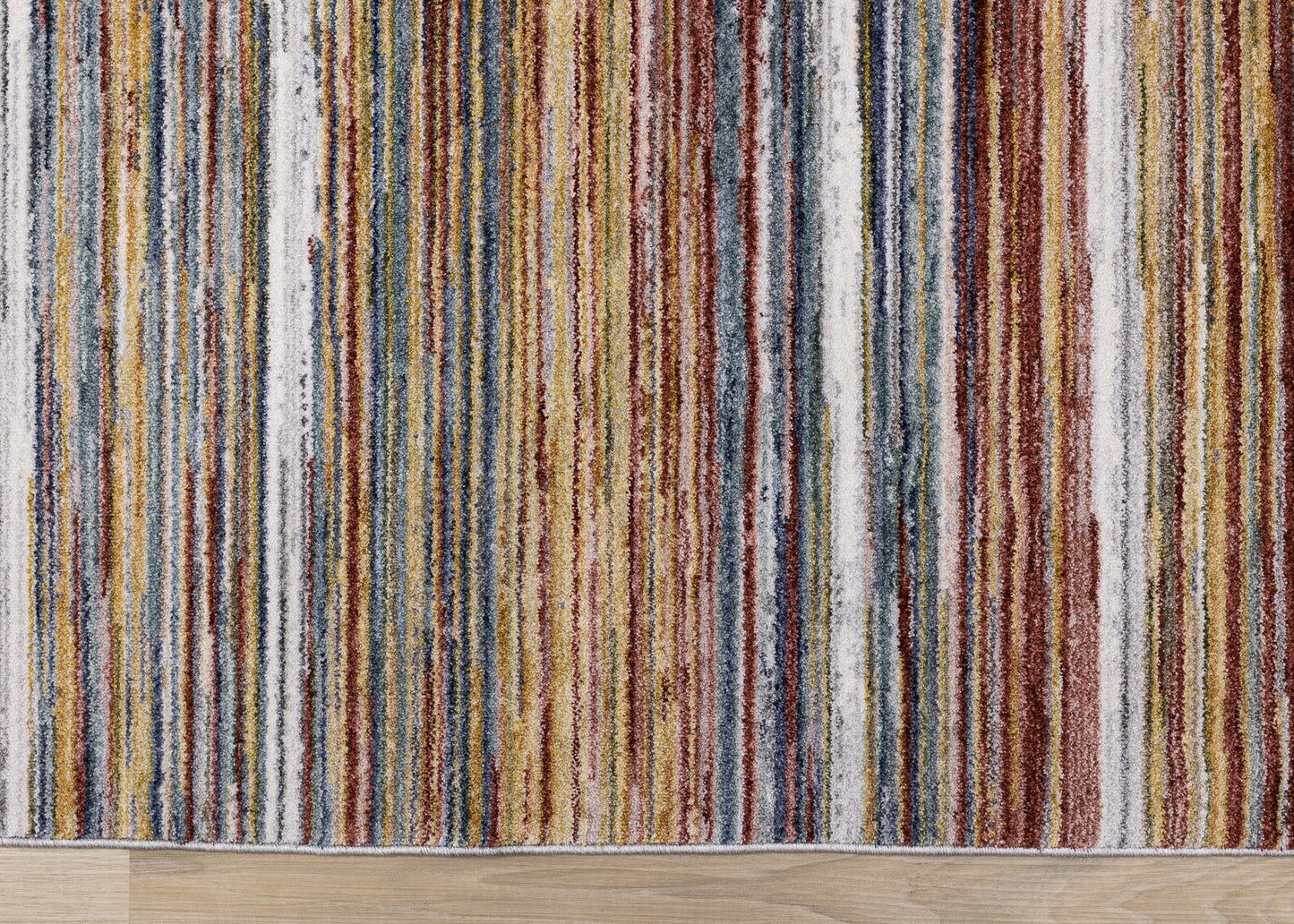 Alfombra contemporánea de rayas amarillas