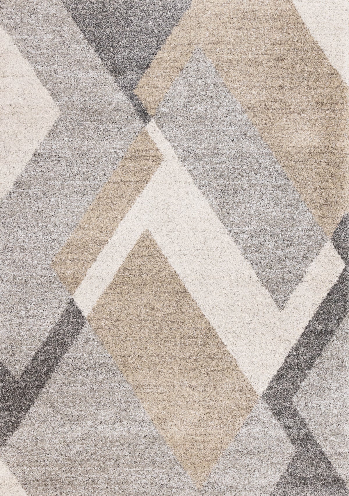 Tapis contemporain géométrique gris