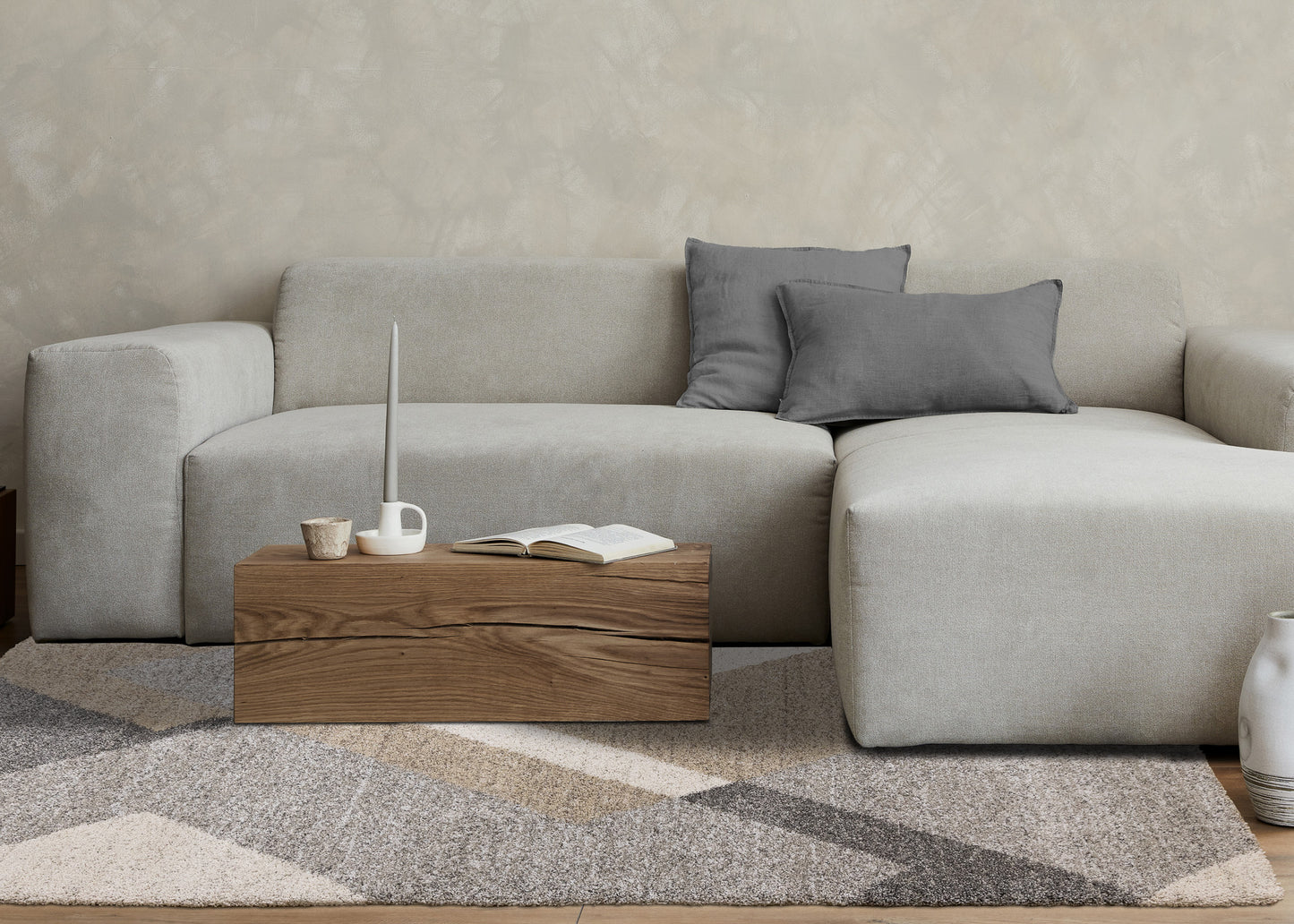 Contemporary Geometric Grey Area Rug