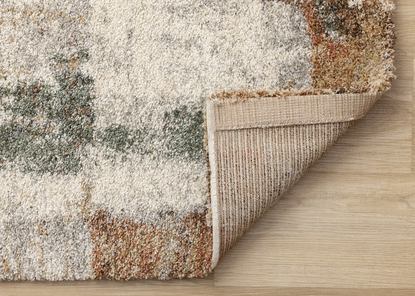 Contemporary Distressed White Area Rug