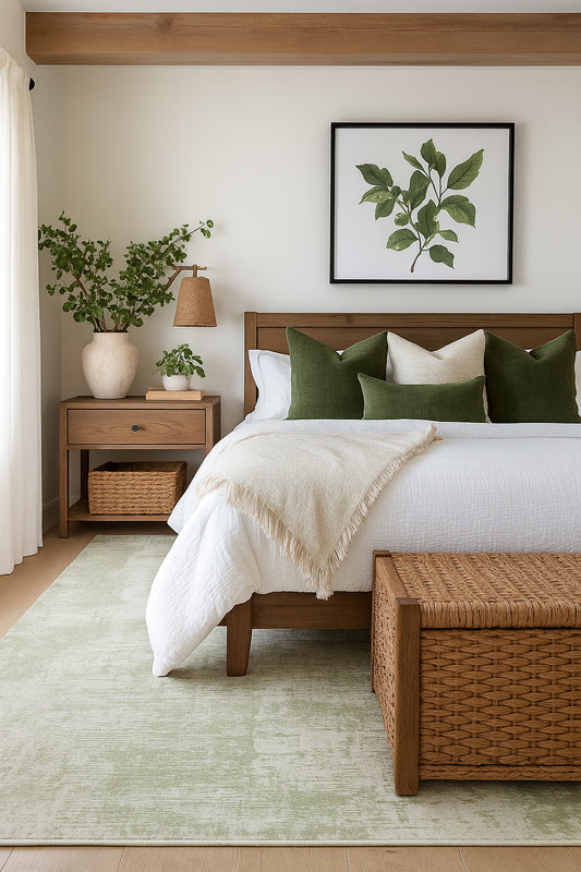 Nomad Abstract Modern Green Rug