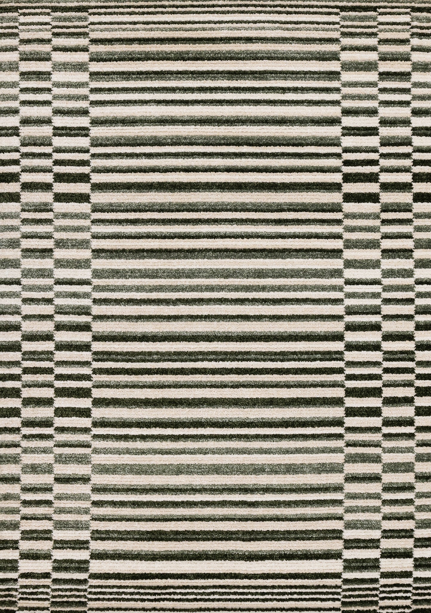 Contemporary Stripes Green Area Rug