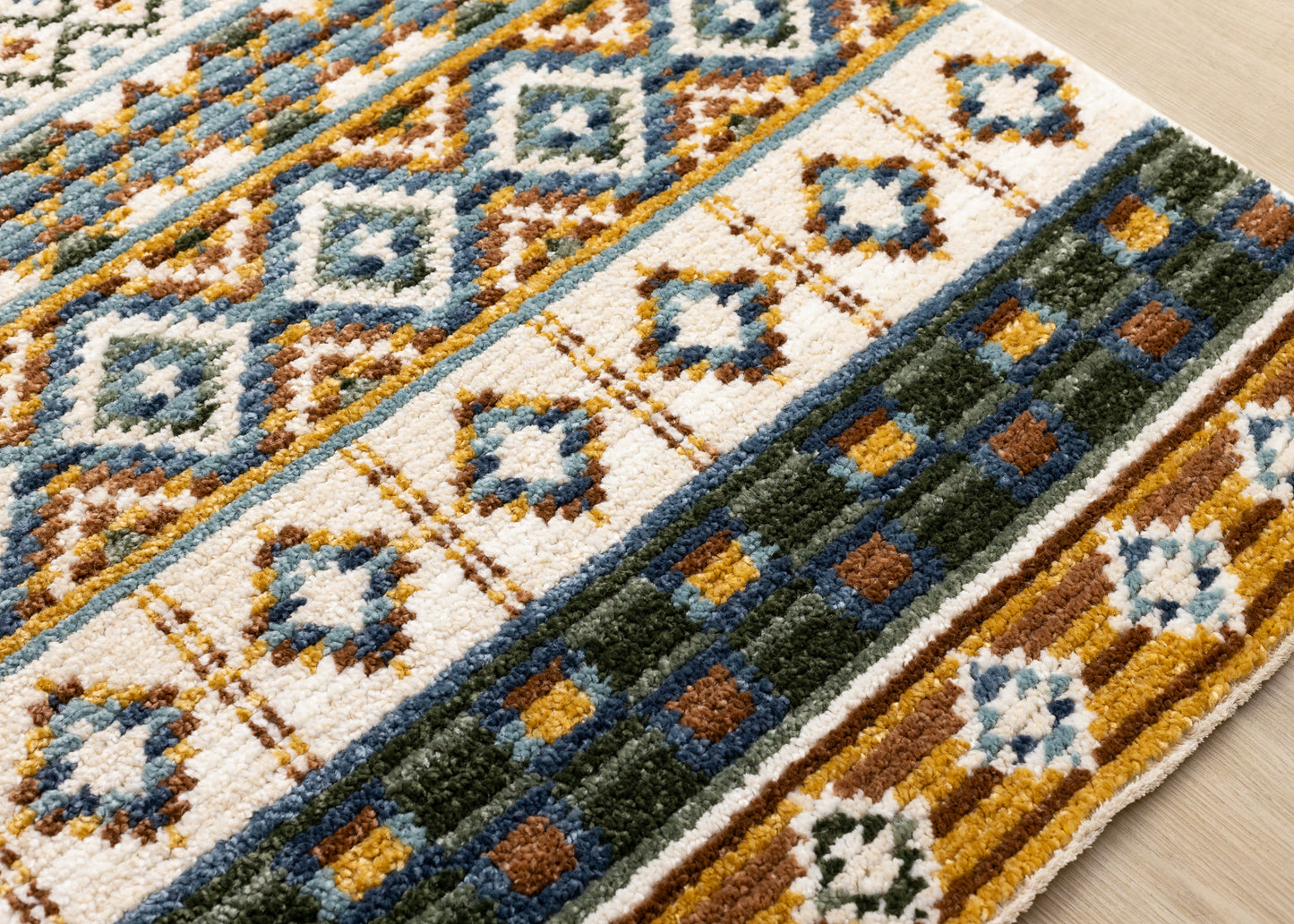 Alfombra tribal color crema del suroeste