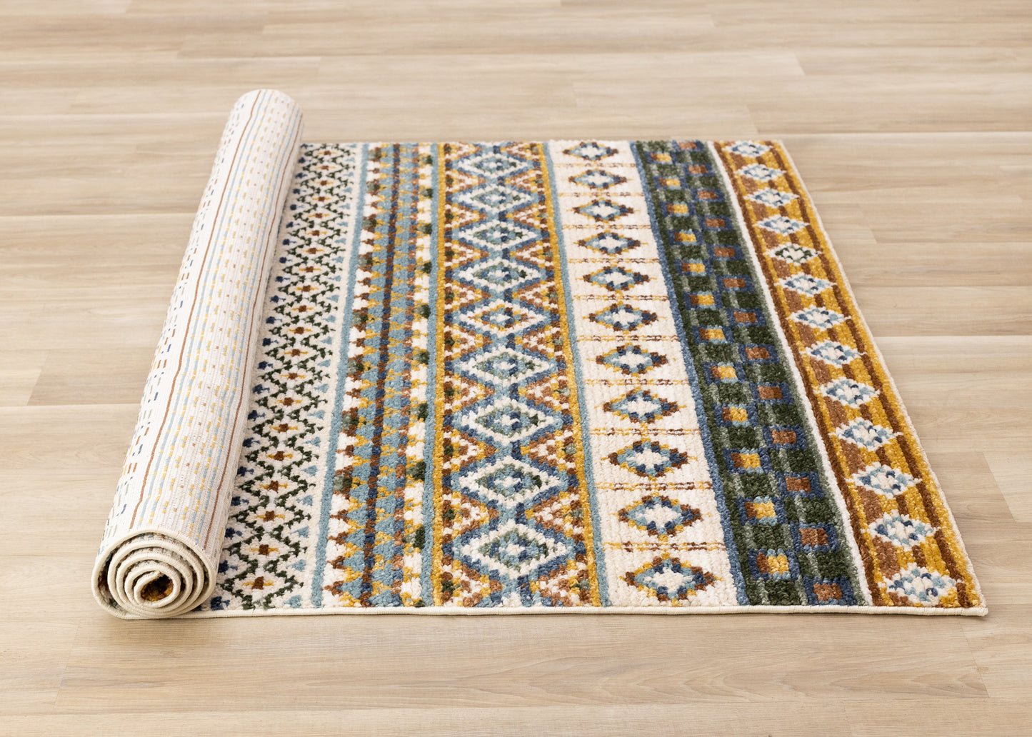 Alfombra tribal color crema del suroeste