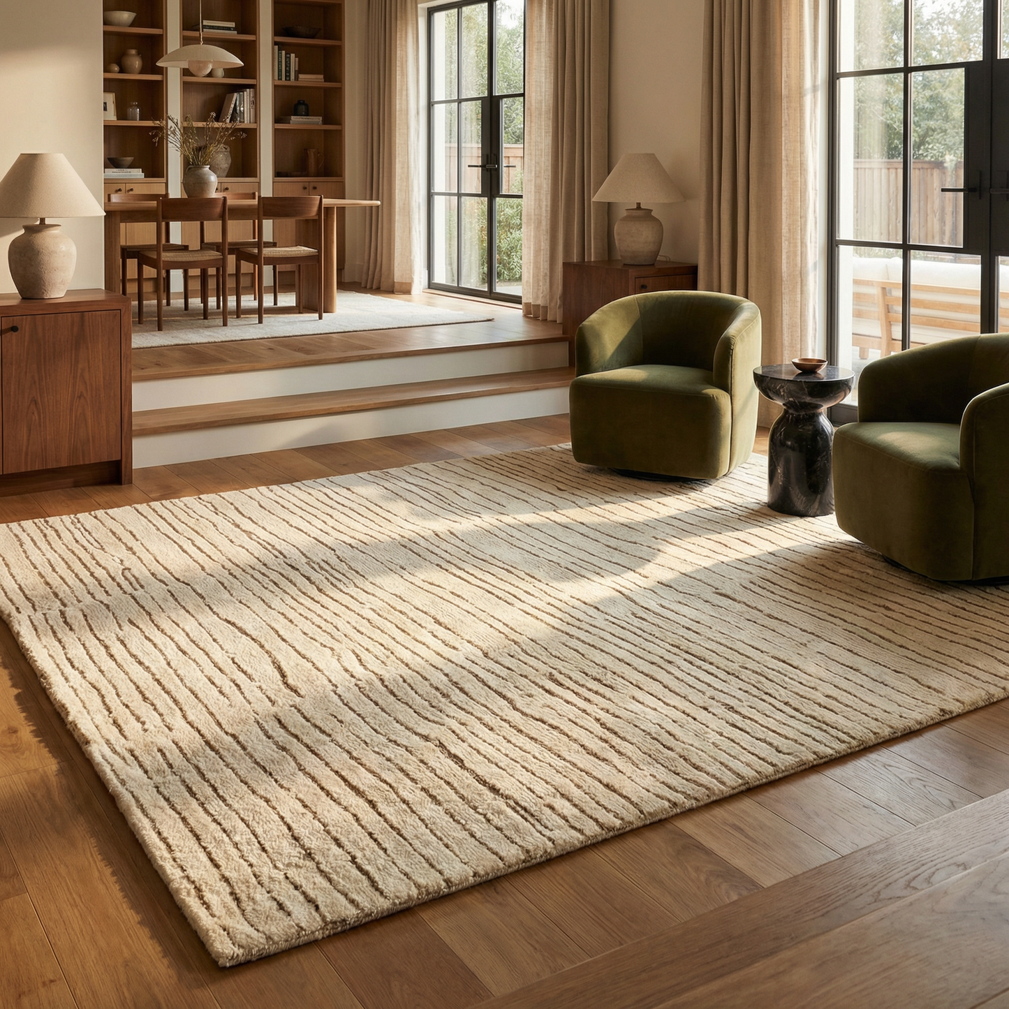 Tapis beige moderne Maya Boho