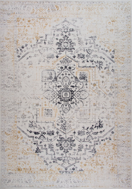 Tapis traditionnel crème vieilli Aruba