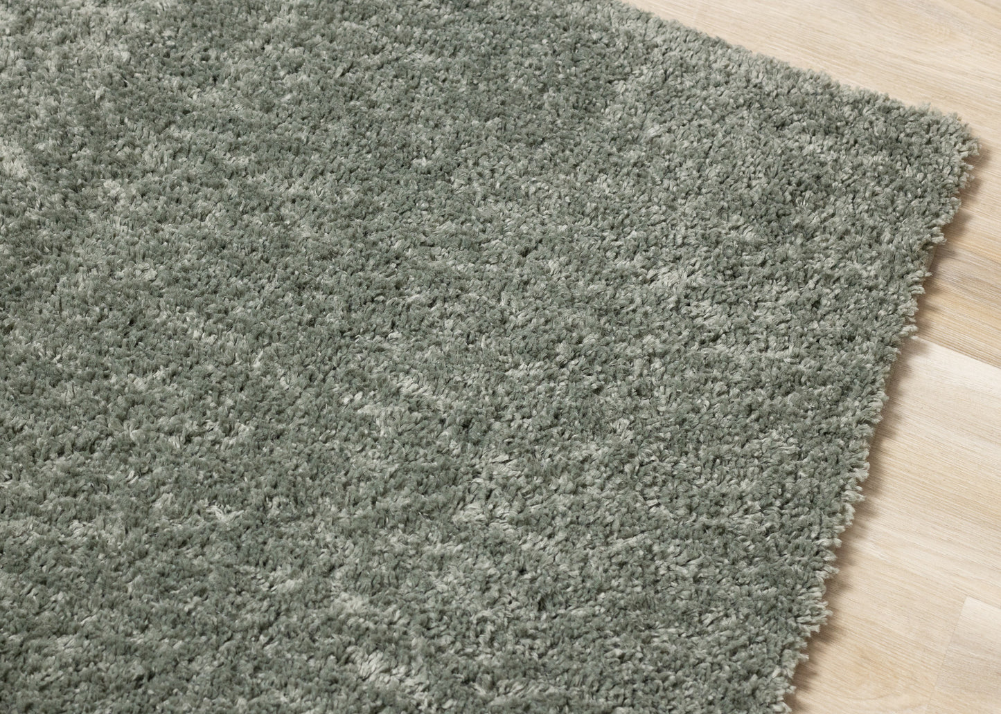 Alfombra moderna de color verde sólido tonal