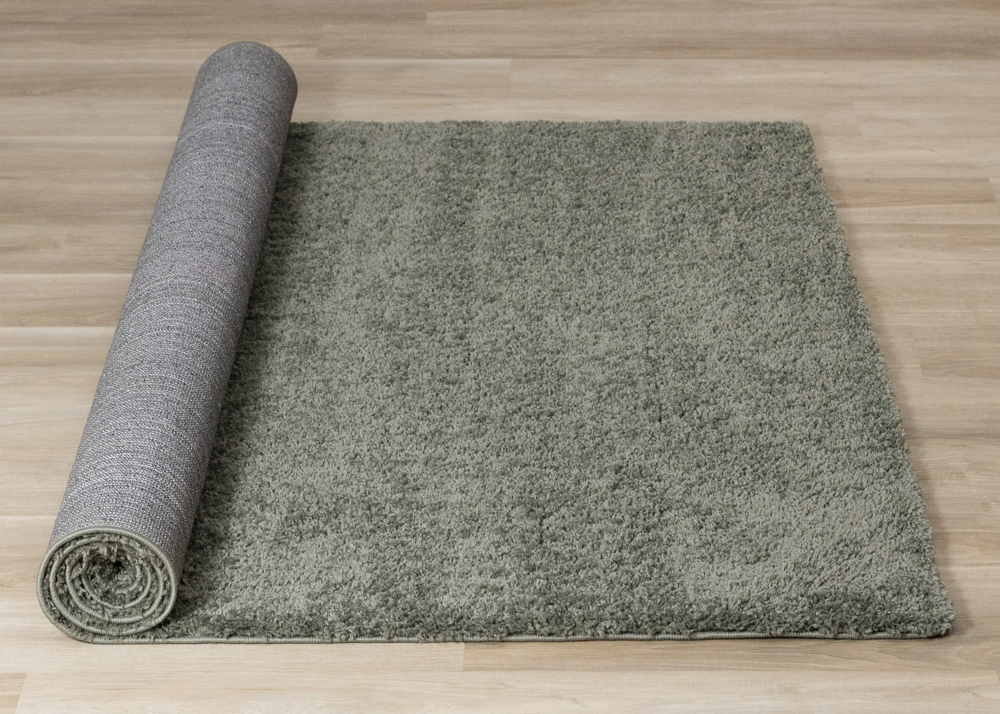 Alfombra moderna de color verde sólido tonal
