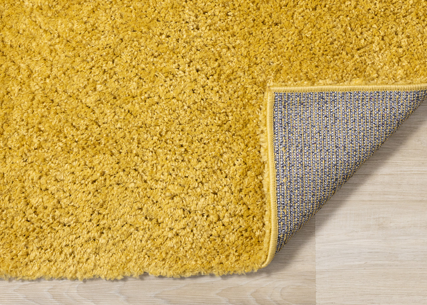 Alfombra moderna de color amarillo sólido tonal