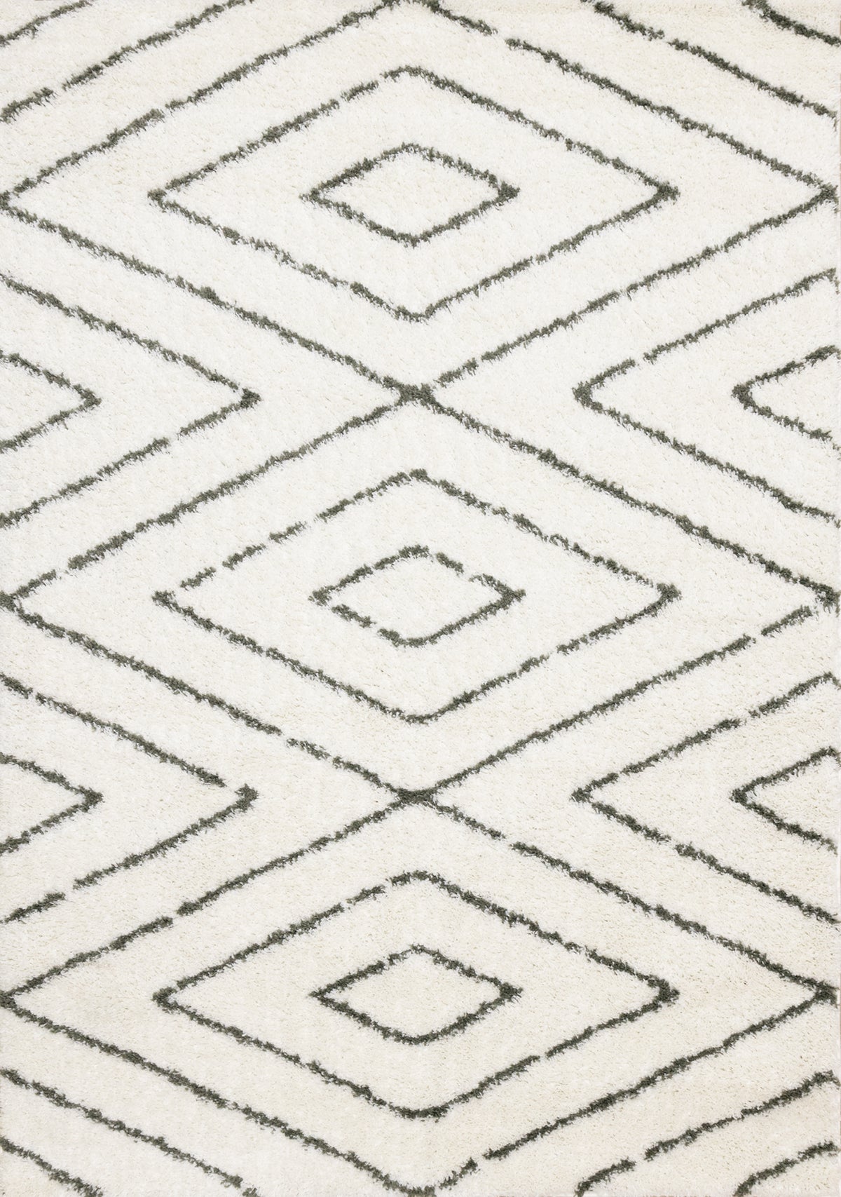 Tapis contemporain géométrique crème