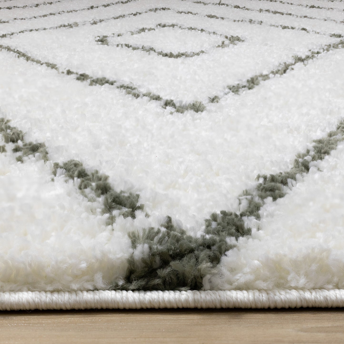 Alfombra geométrica contemporánea color crema