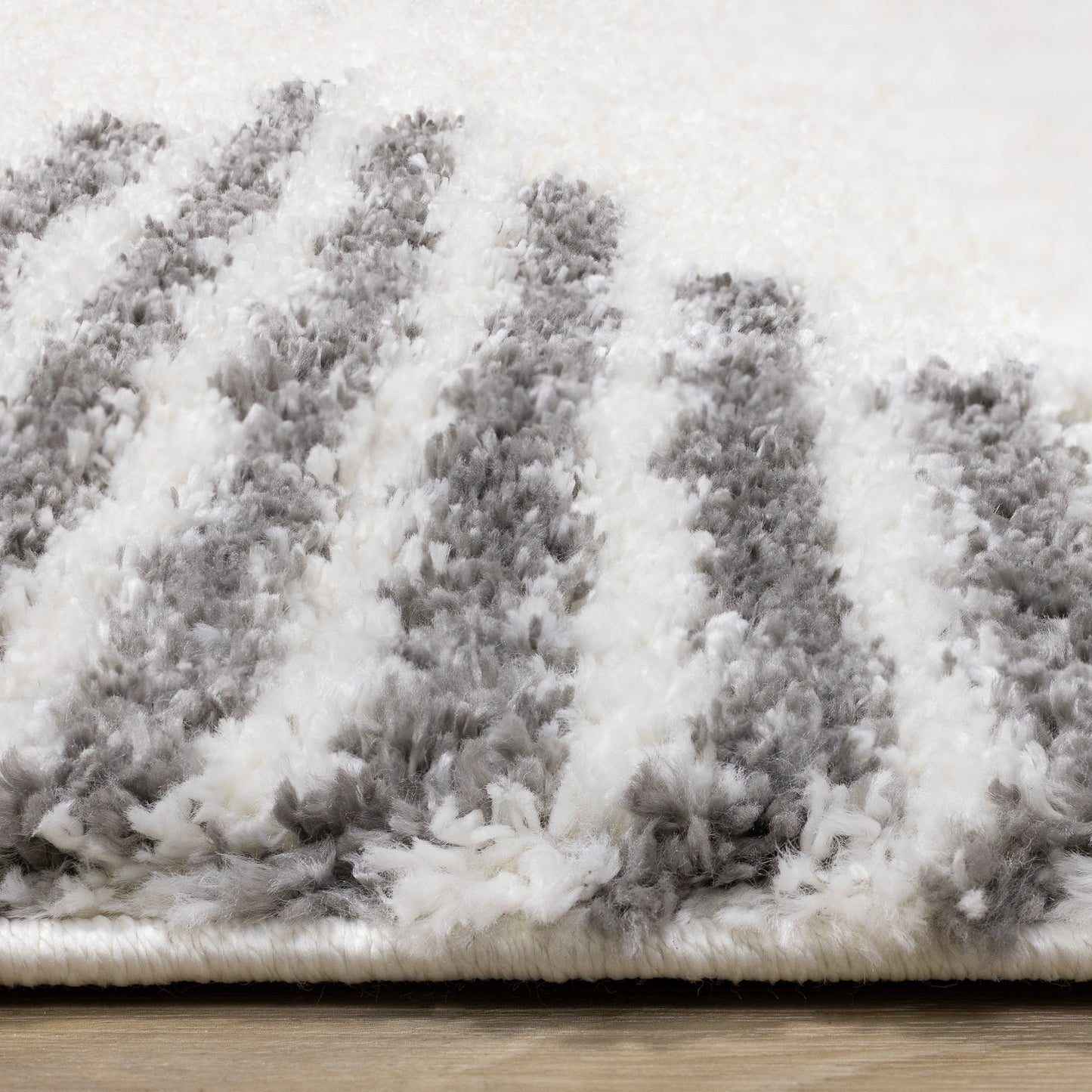 Alfombra geométrica color crema de mediados de siglo