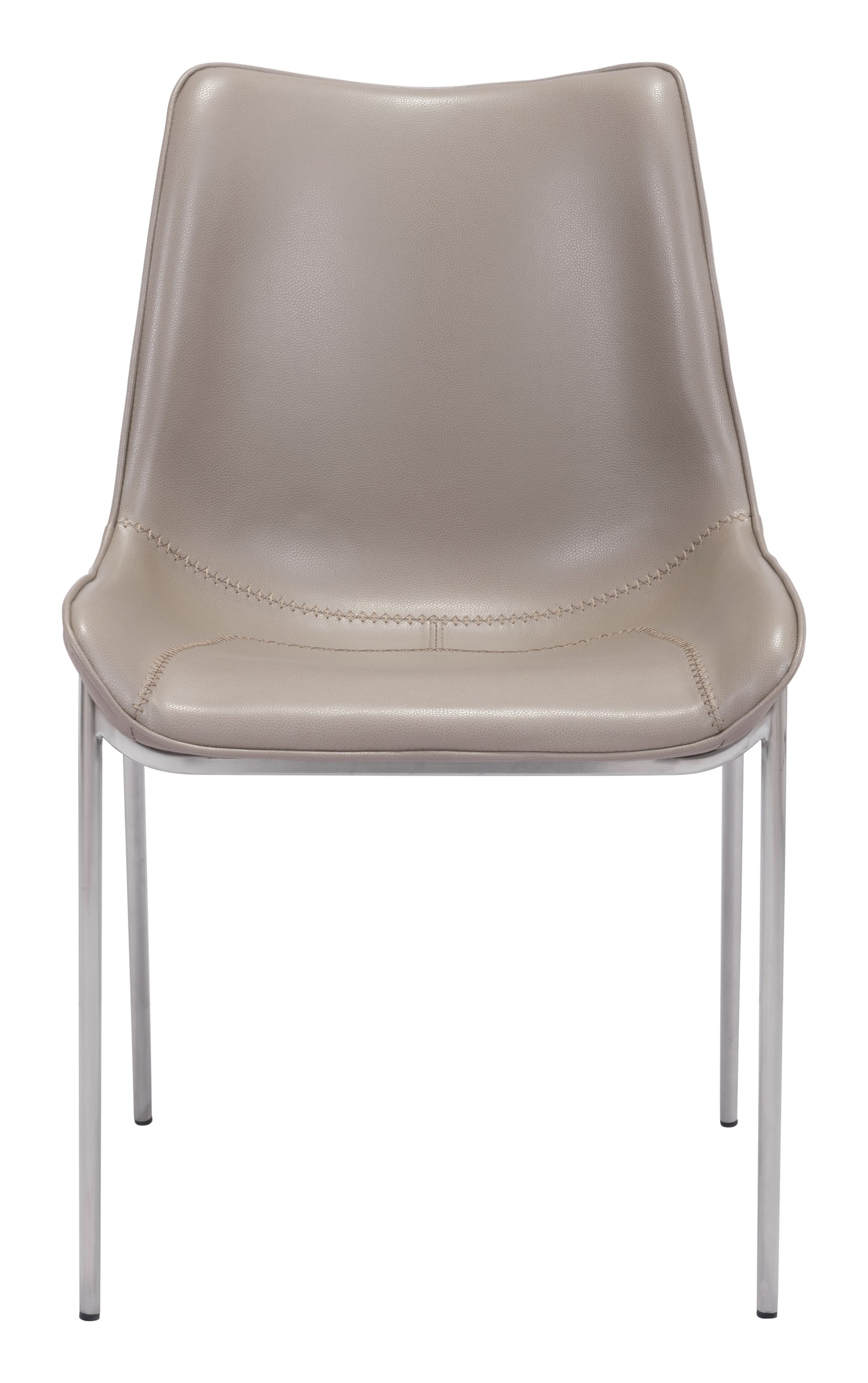 Juego de 2 sillas de comedor en marrón y plata: asientos modernos y ergonómicos para el hogar y la oficina.
