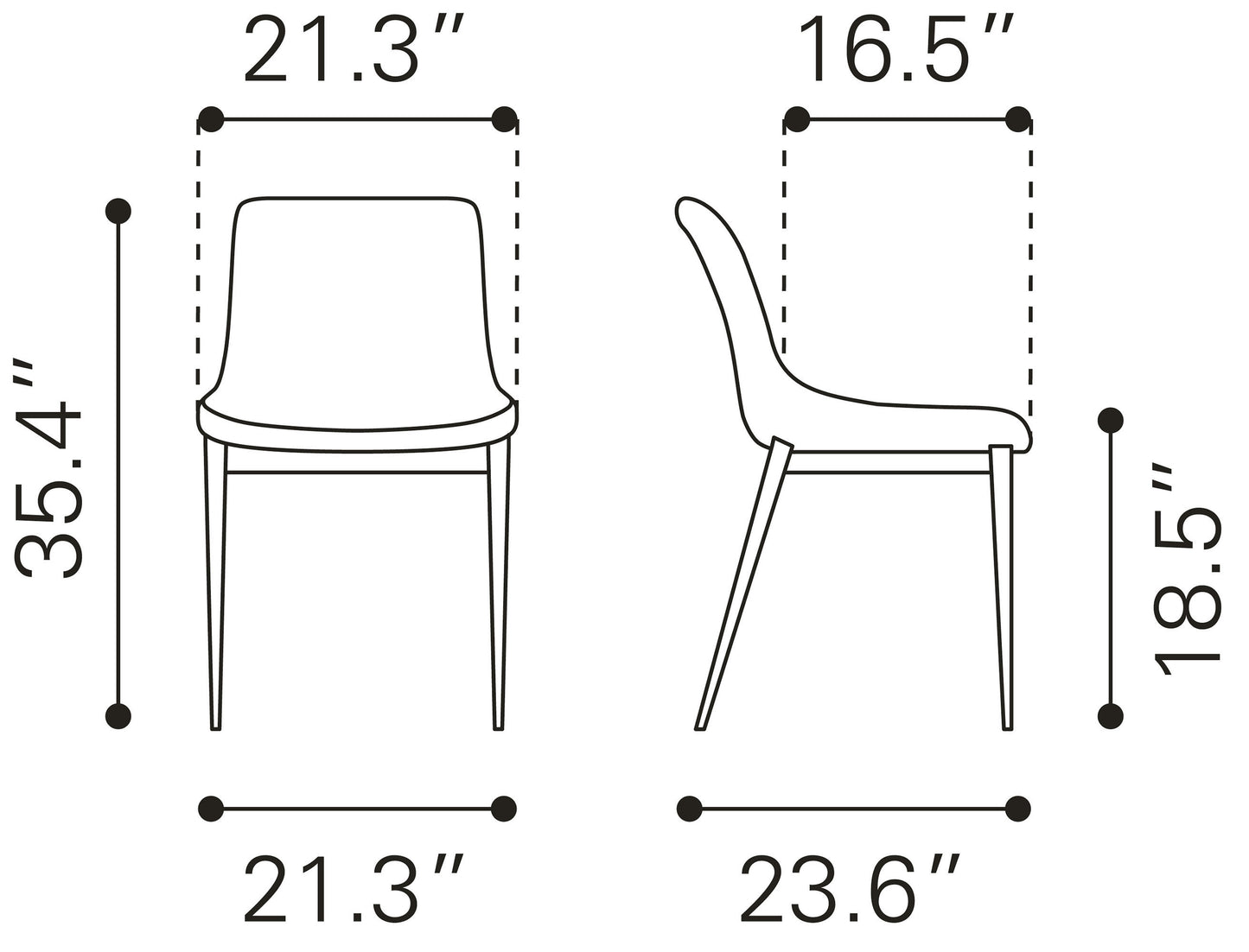Juego de 2 sillas de comedor en marrón y plata: asientos modernos y ergonómicos para el hogar y la oficina.
