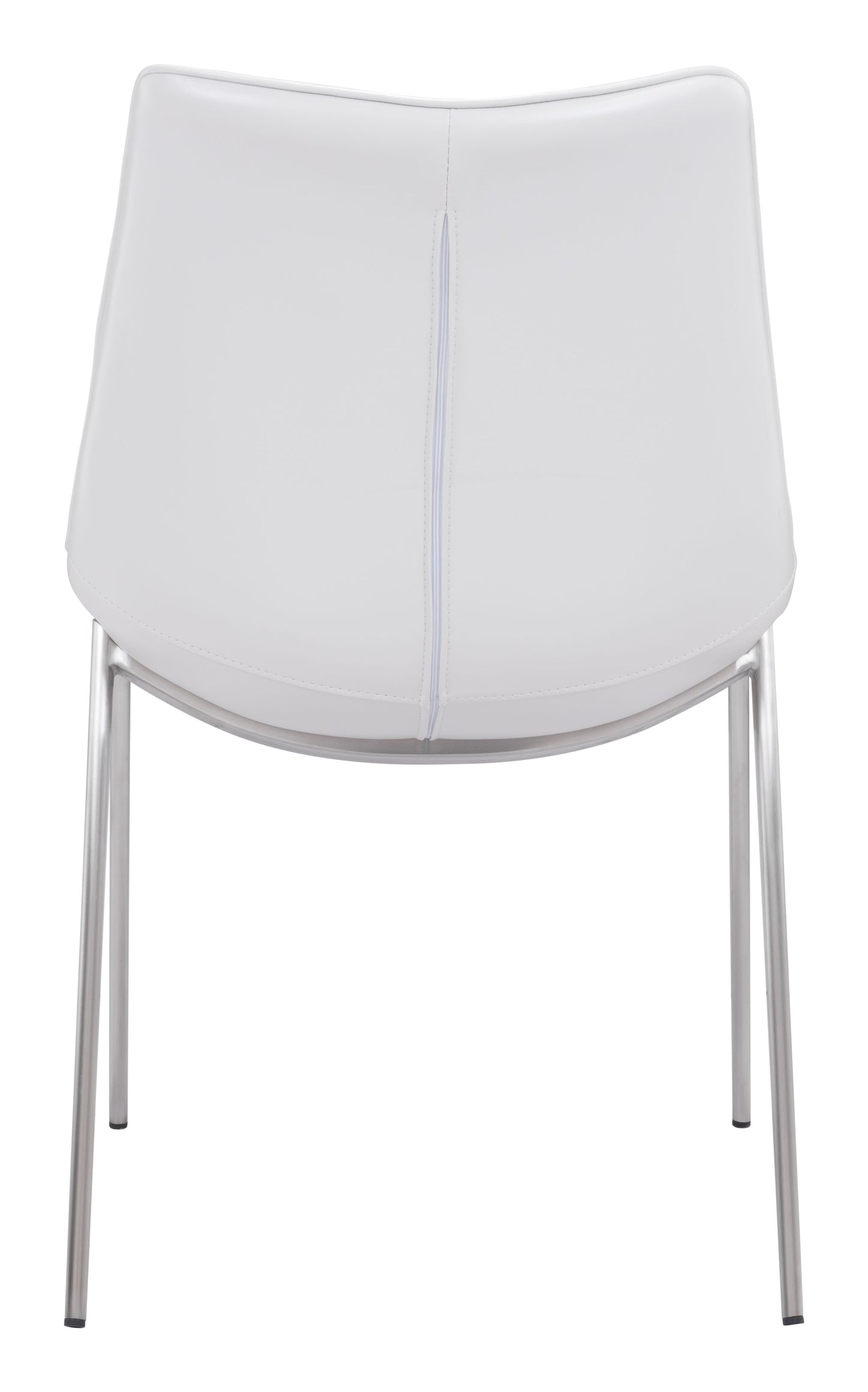 Sillas de comedor (juego de 2) blancas y plateadas: asientos modernos y ergonómicos para el hogar y la oficina