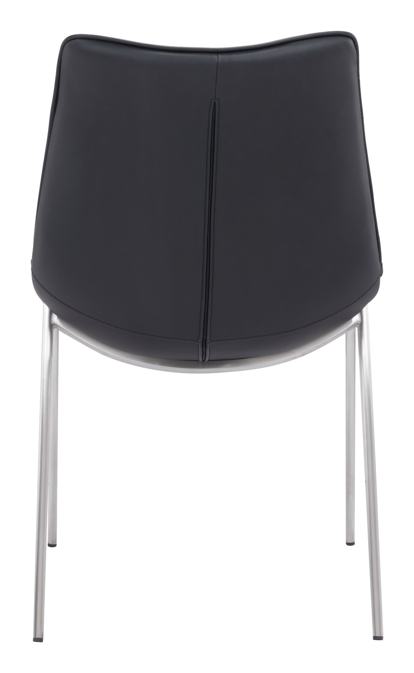 Sillas de comedor (juego de 2) negras y plateadas: asientos modernos y ergonómicos para el hogar y la oficina