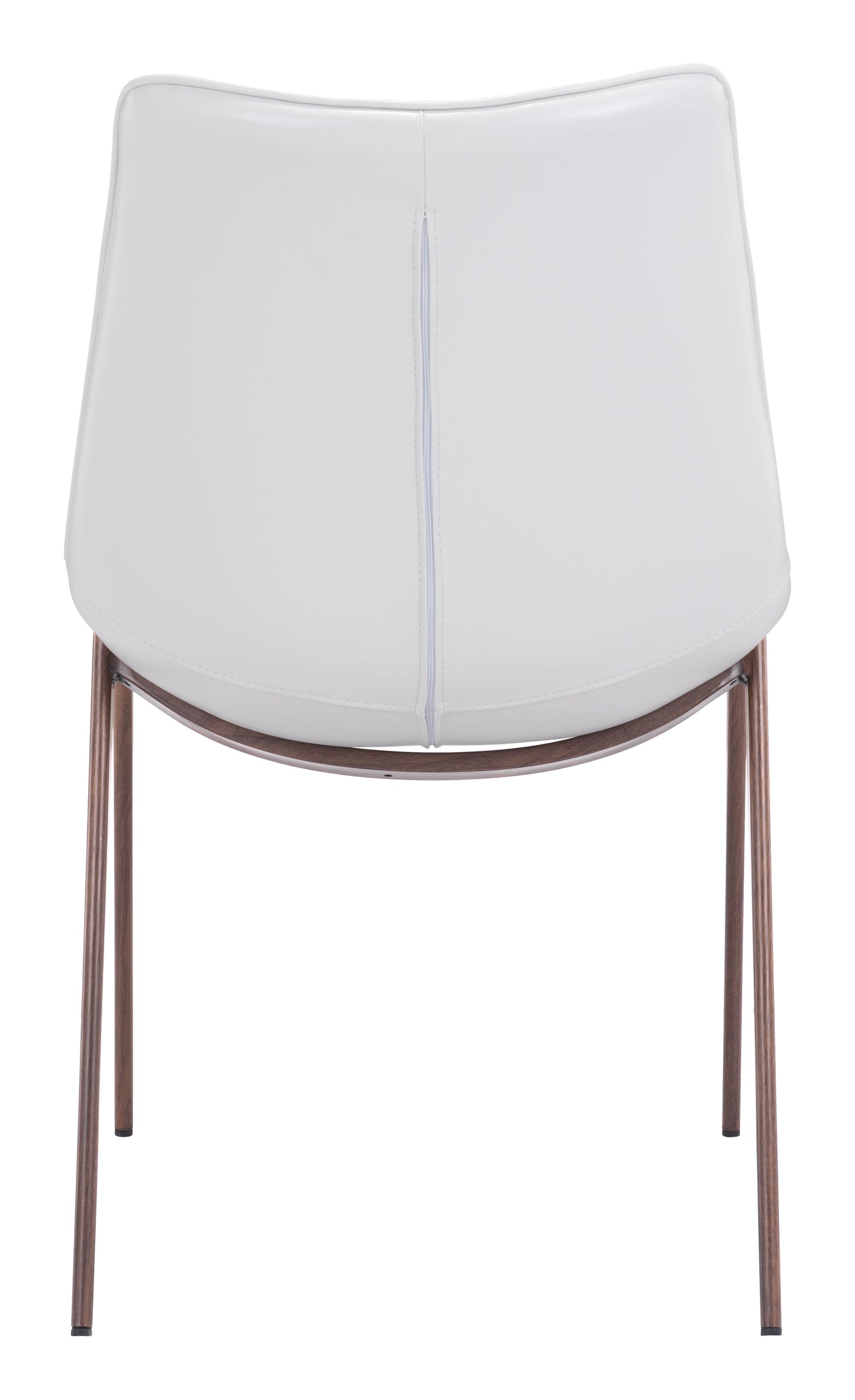 Chaise de salle à manger Magnus (lot de 2) Blanc et noyer