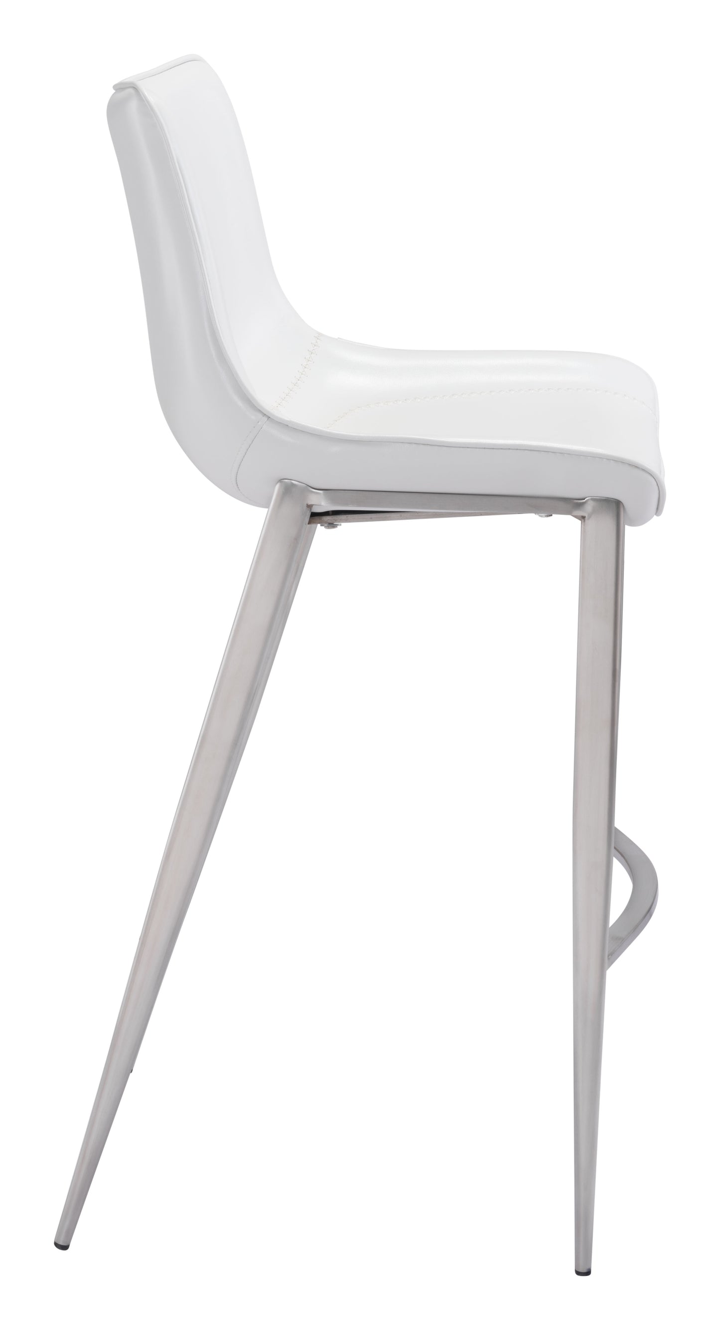 Juego de 2 taburetes de bar en blanco y plateado: calidad superior y diseño elegante para tu hogar.