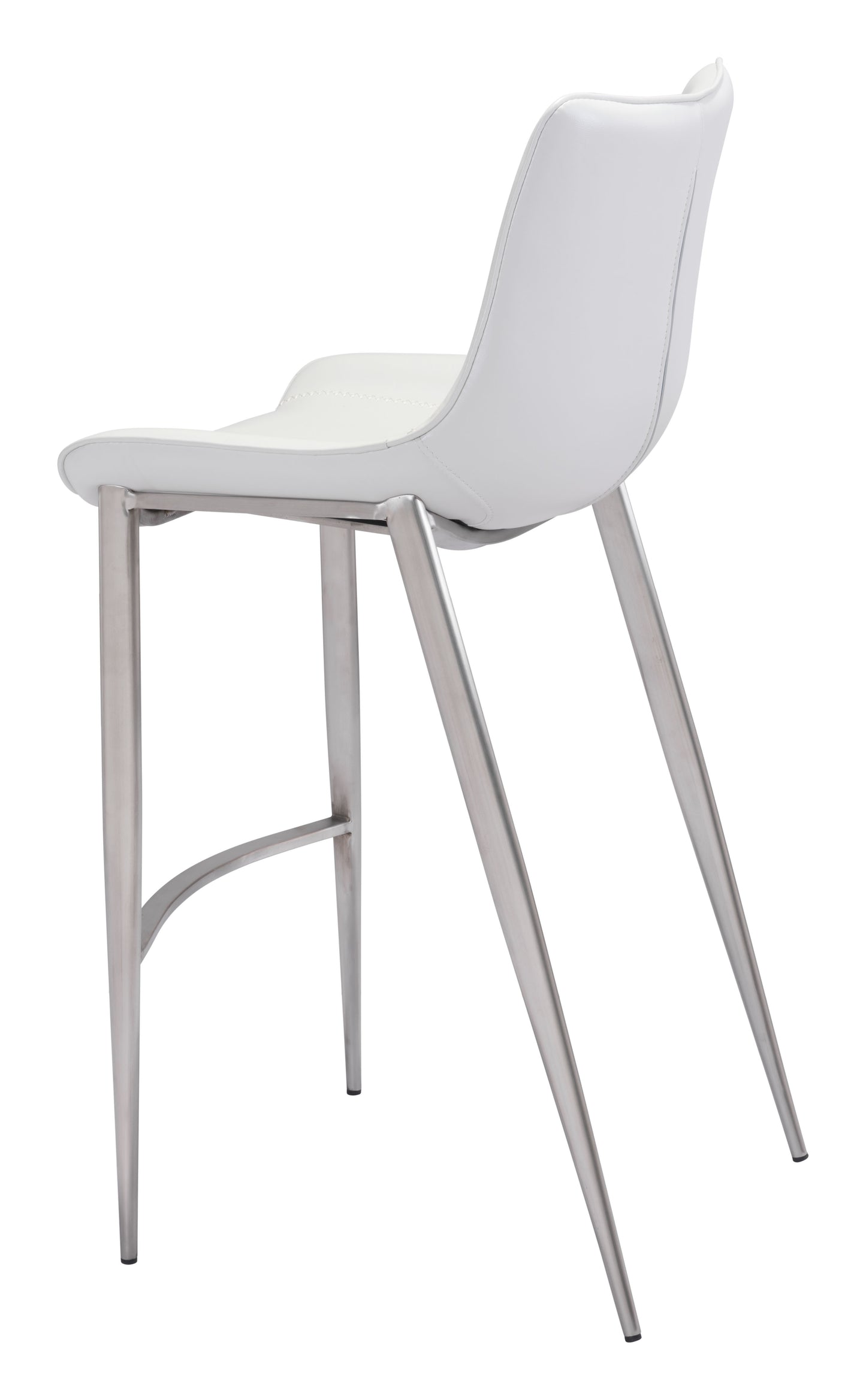 Juego de 2 taburetes de bar en blanco y plateado: calidad superior y diseño elegante para tu hogar.
