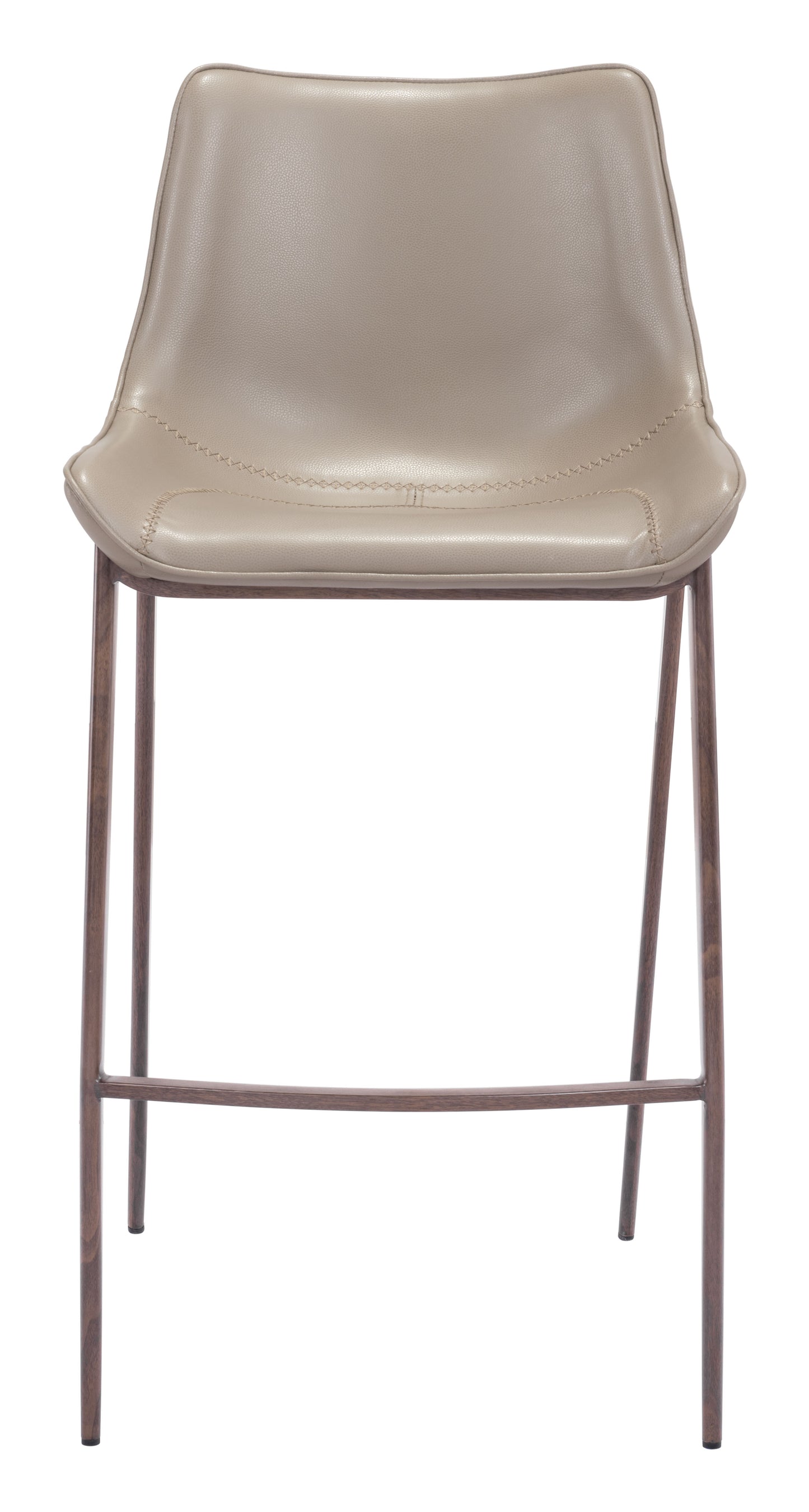 Tabouret de bar Magnus (lot de 2) marron et noyer