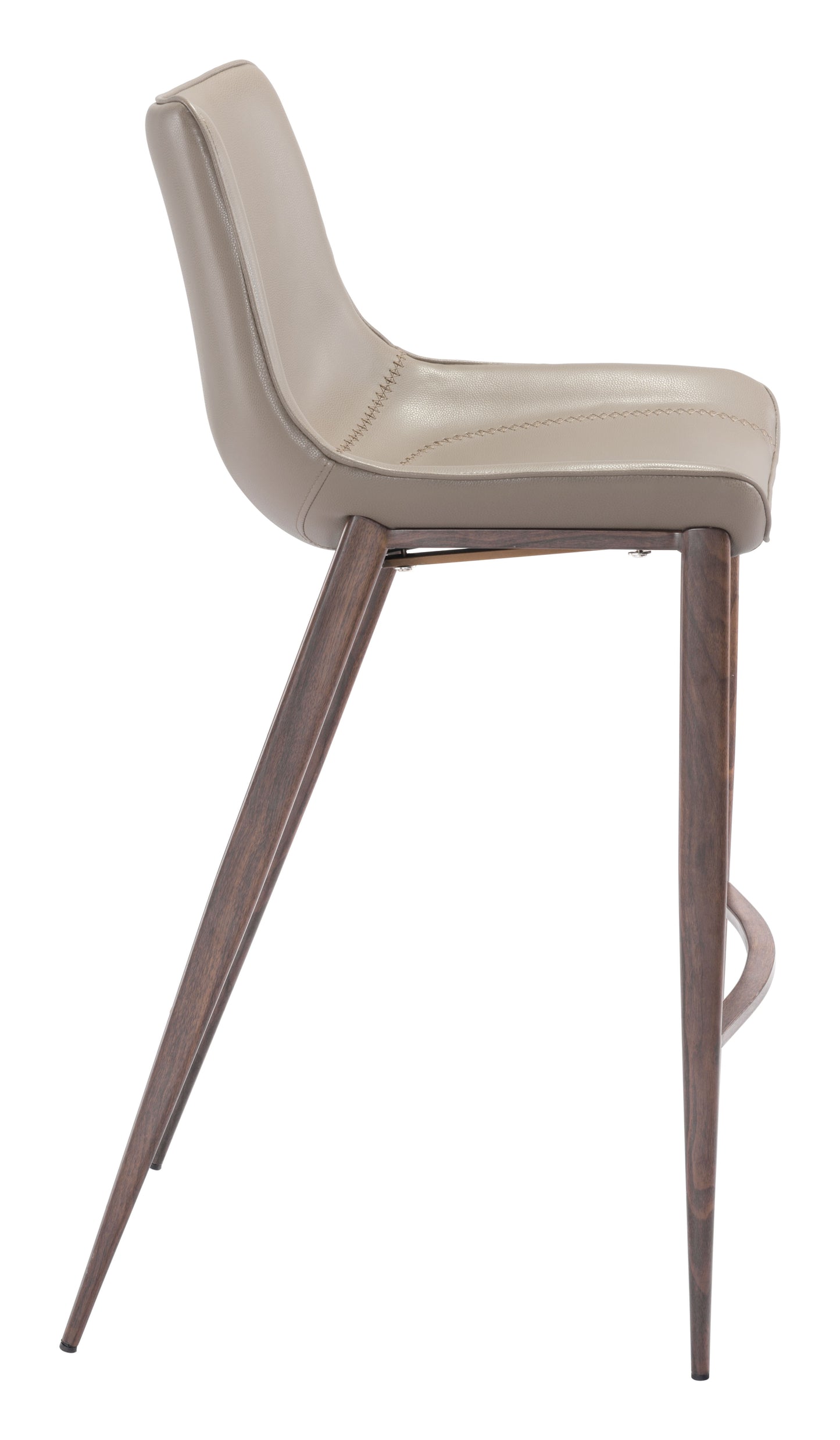 Tabouret de bar Magnus (lot de 2) marron et noyer