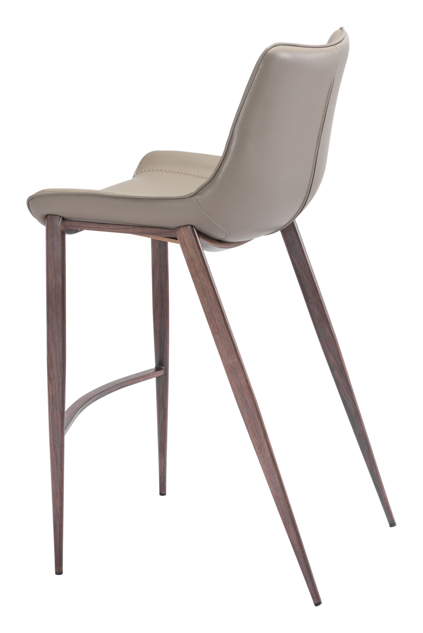 Tabouret de bar Magnus (lot de 2) marron et noyer