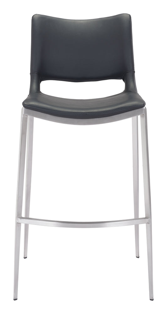 Tabouret de bar Ace (lot de 2) noir et argent