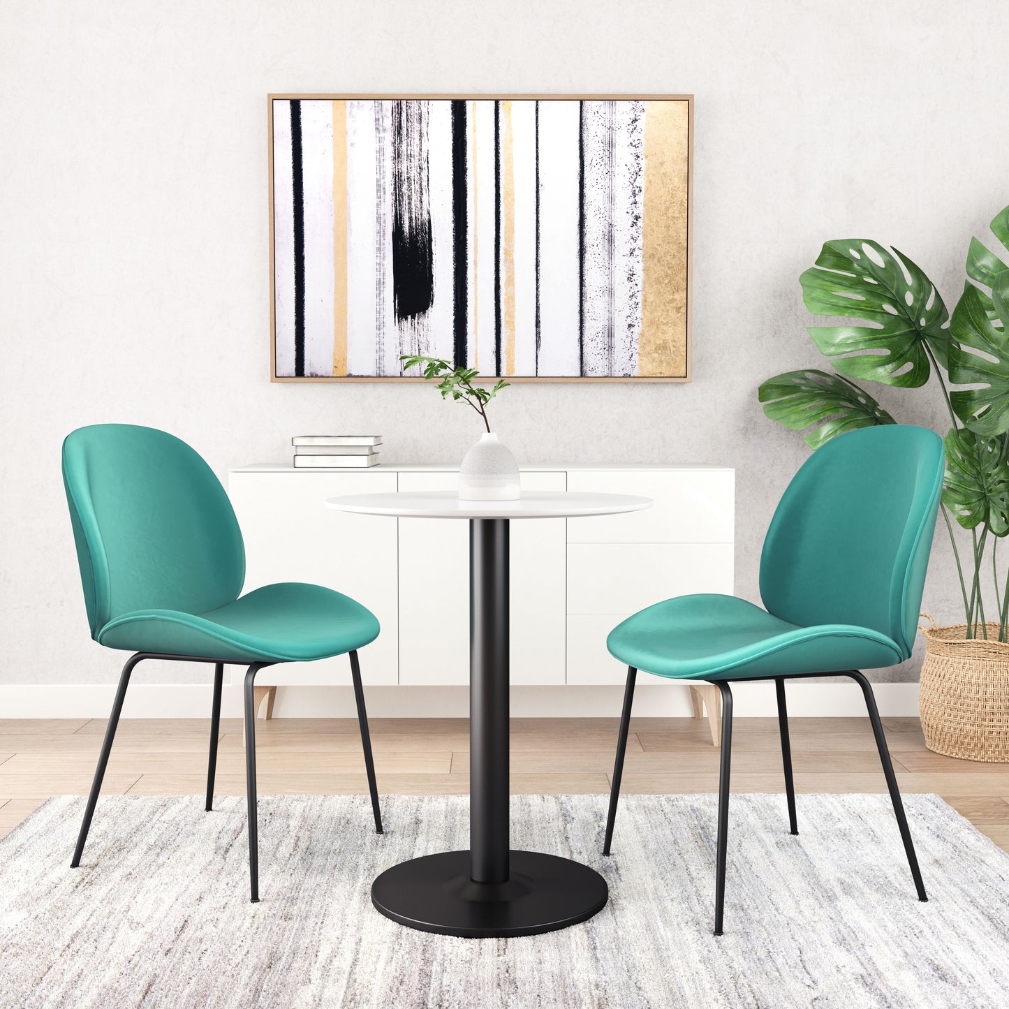 Bistro Table White & Black - Elegant & Durable Dining Table for Stylish Spaces