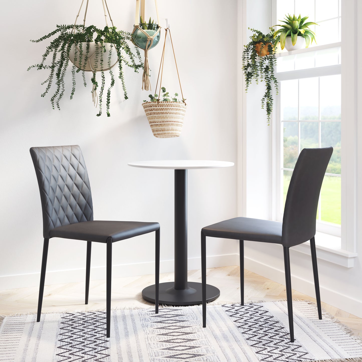 Bistro Table White & Black - Elegant & Durable Dining Table for Stylish Spaces