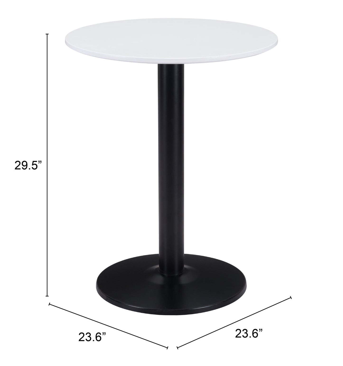 Bistro Table White & Black - Elegant & Durable Dining Table for Stylish Spaces