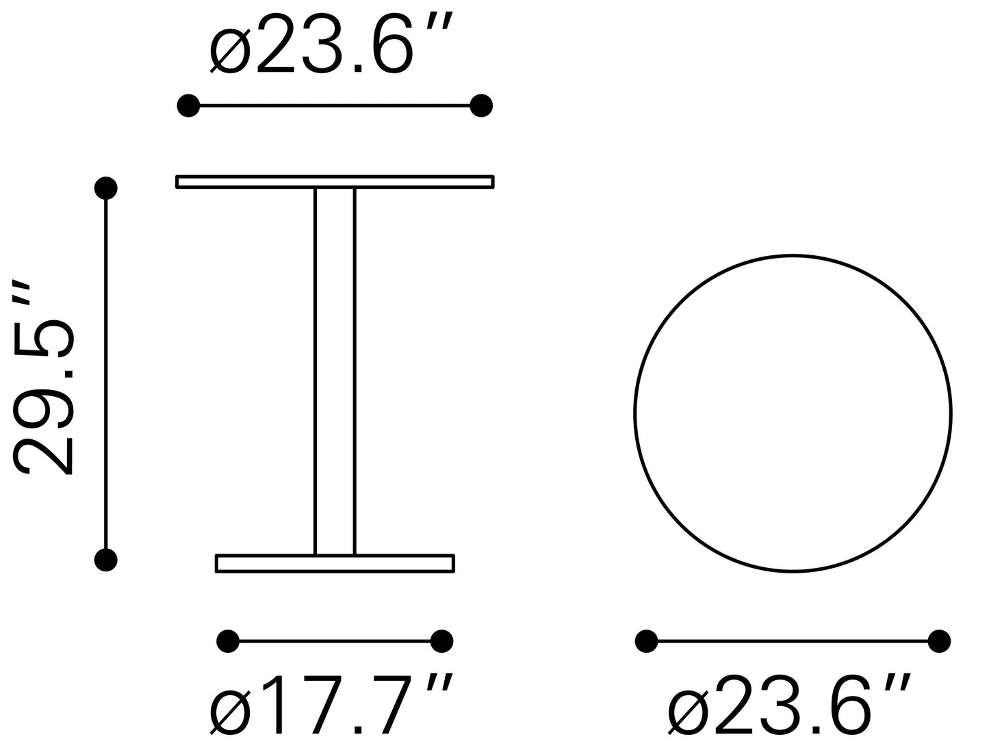 Bistro Table White & Black - Elegant & Durable Dining Table for Stylish Spaces