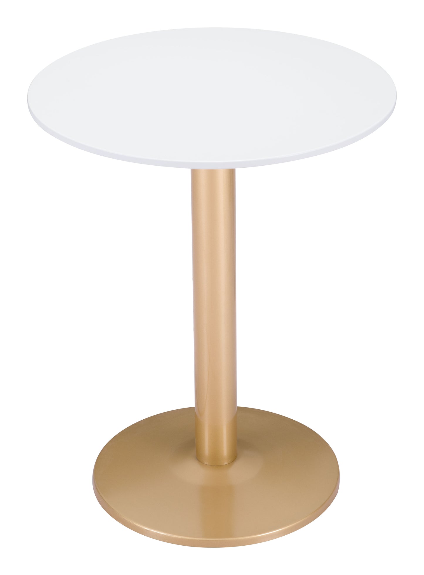 Table de bistrot Alto blanche et dorée