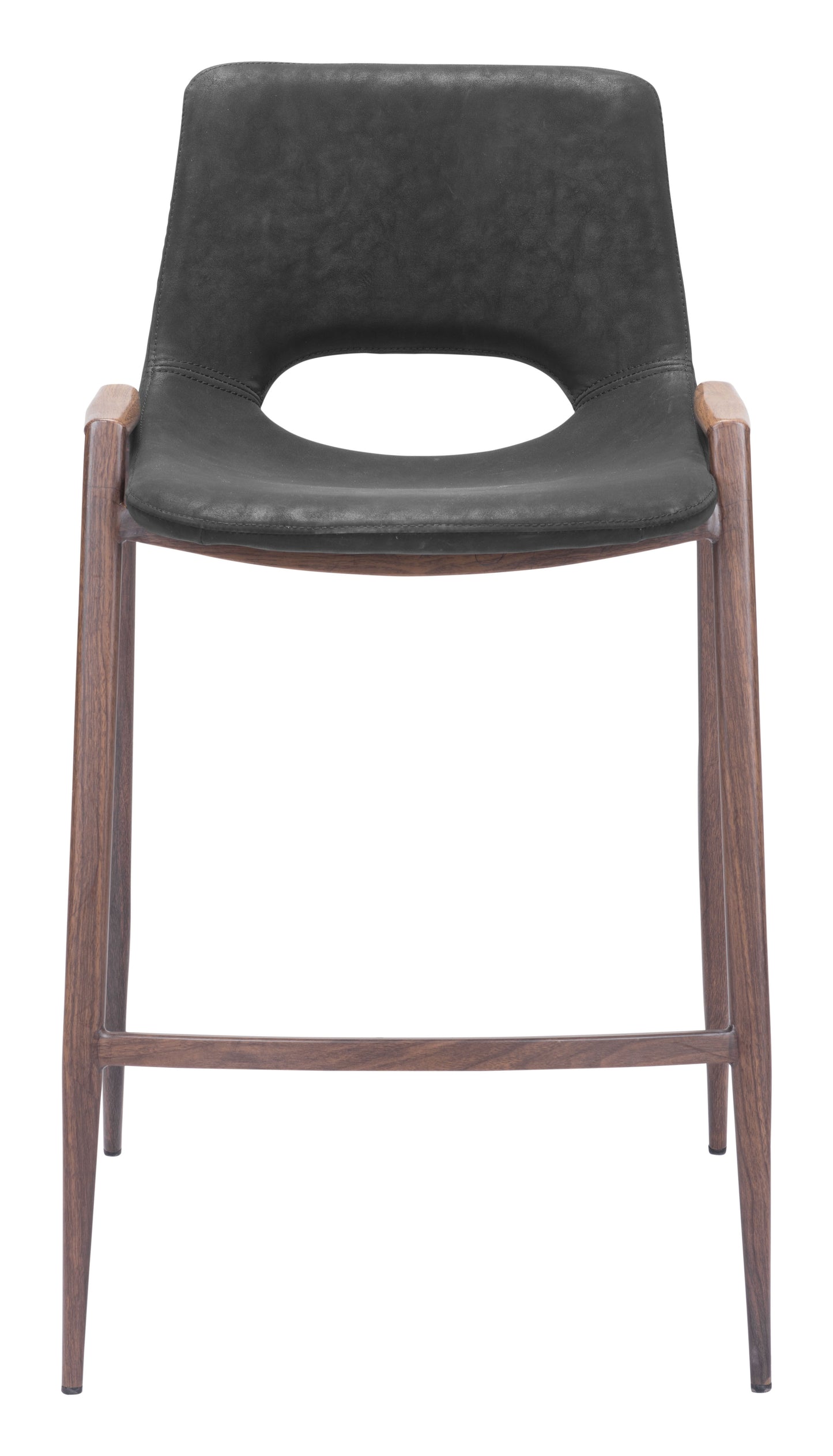 Counter Stool (Set of 2) Black & Walnut - Premium Quality & Stylish Design for Your Home