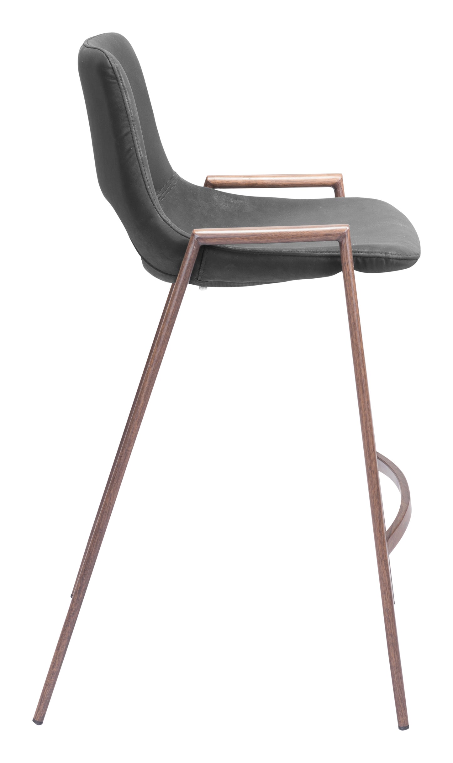 Counter Stool (Set of 2) Black & Walnut - Premium Quality & Stylish Design for Your Home