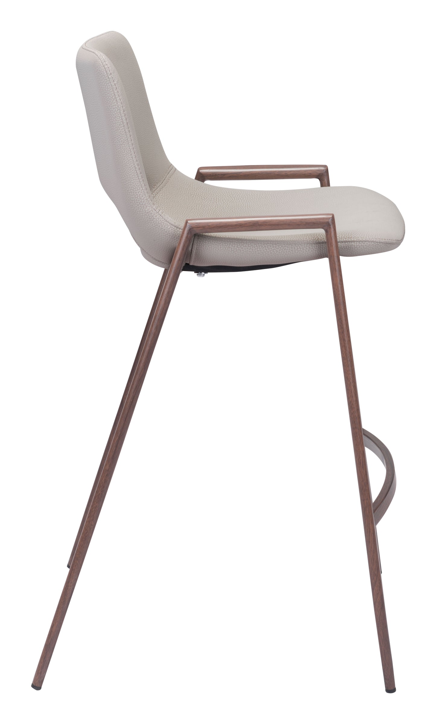 Juego de 2 taburetes de mostrador en beige y nogal: calidad superior y diseño elegante para tu hogar.