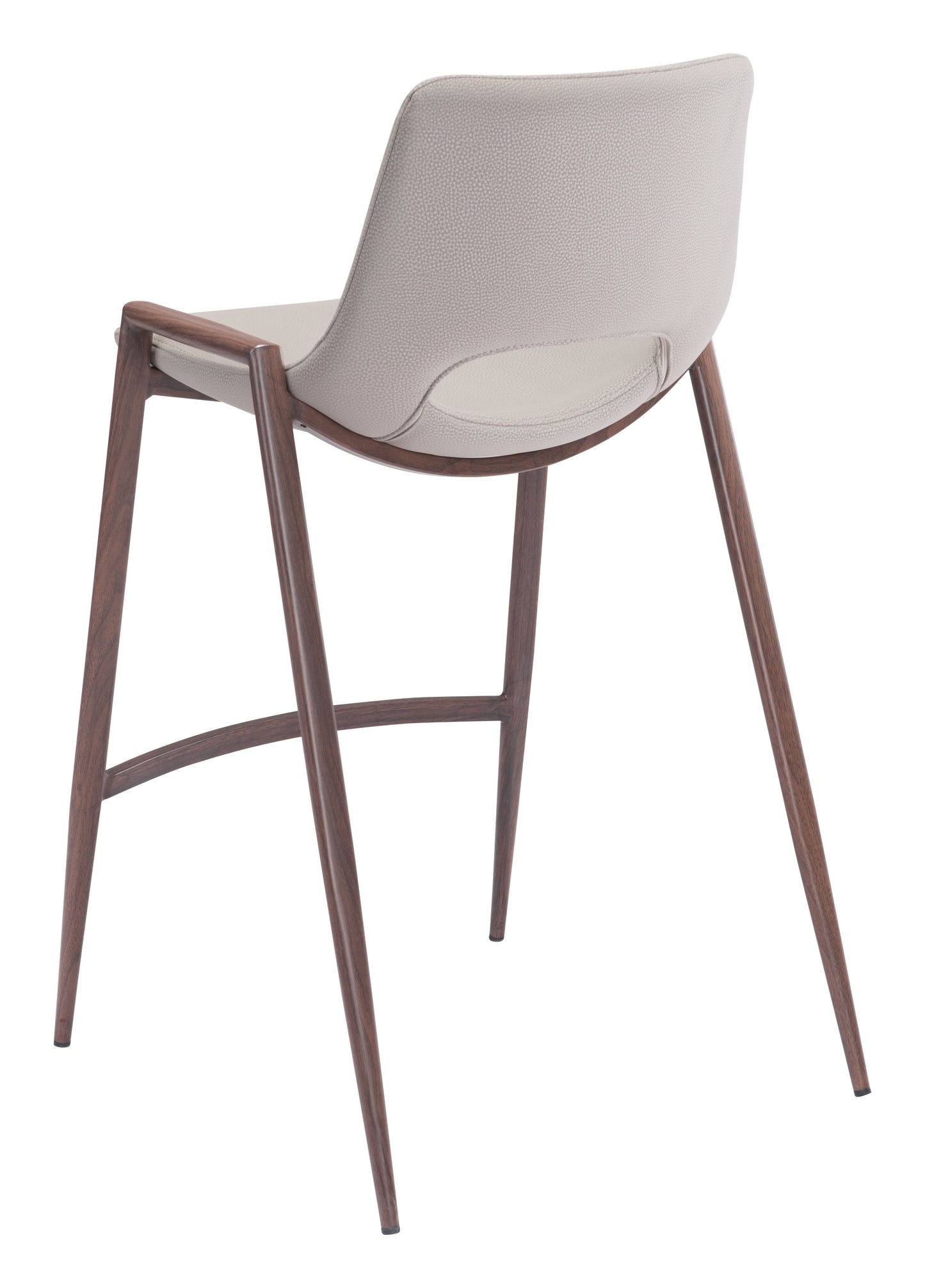 Juego de 2 taburetes de mostrador en beige y nogal: calidad superior y diseño elegante para tu hogar.