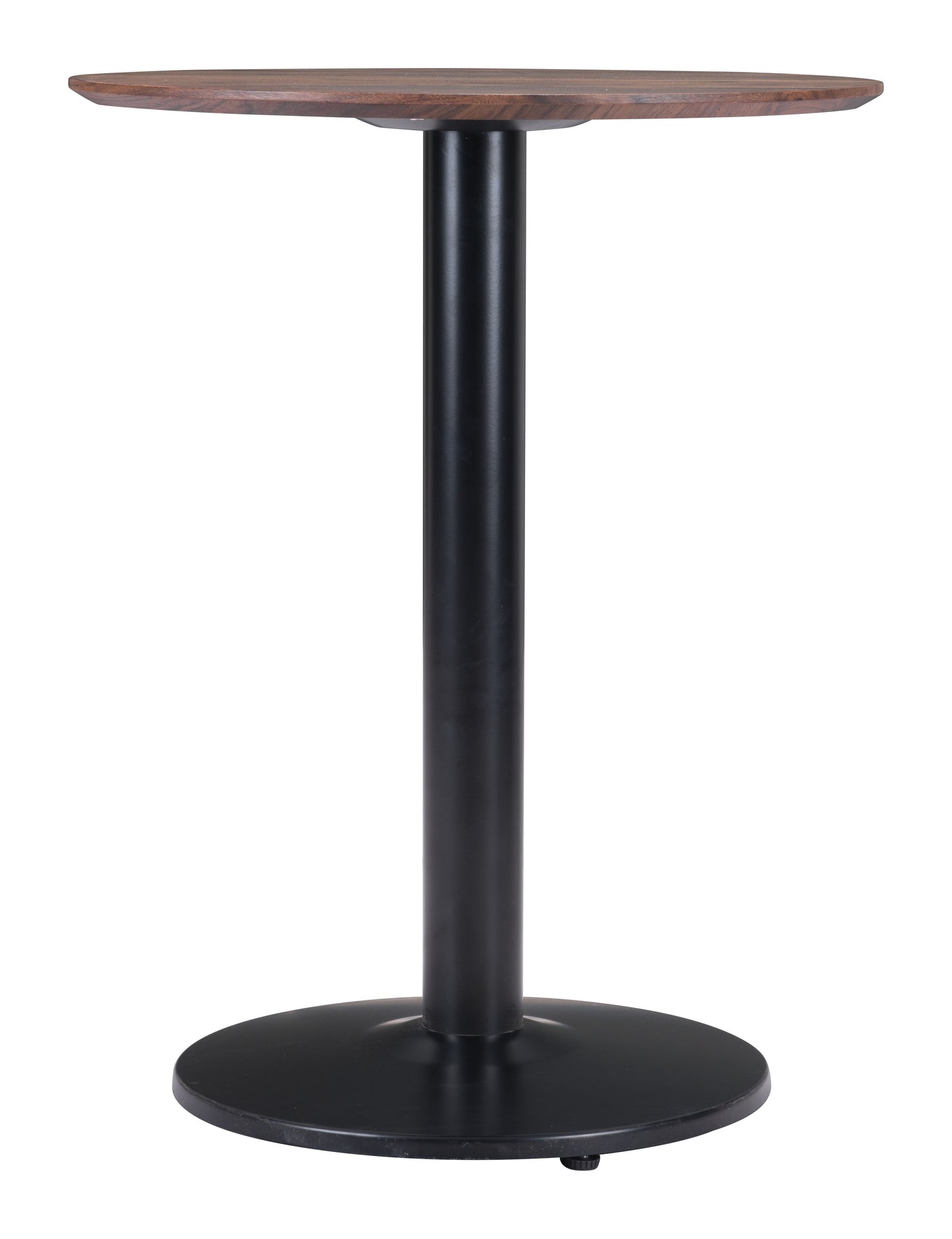 Mesa de bistró marrón y negra: mesa de comedor elegante y duradera para espacios con estilo
