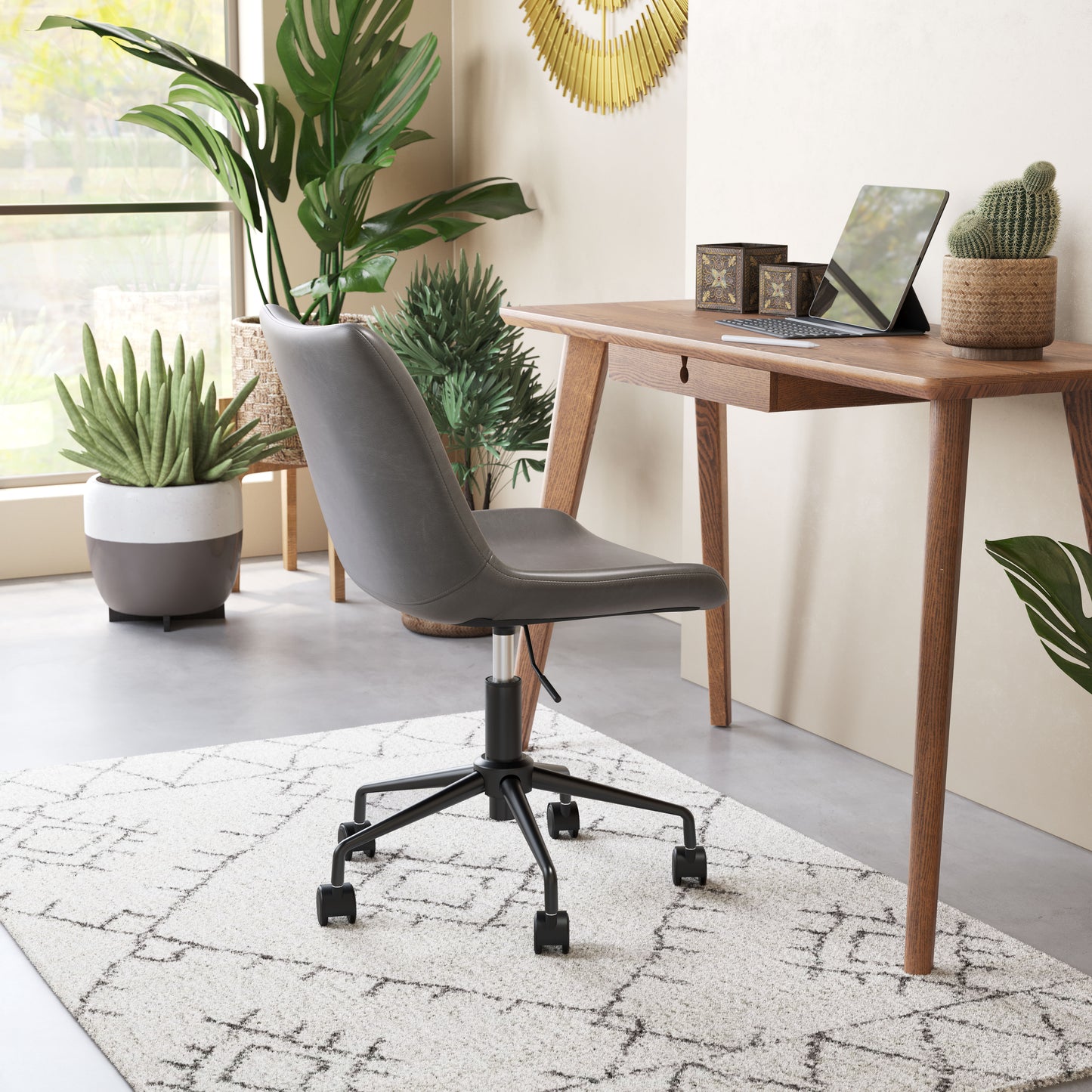 Chaise de bureau Byron grise