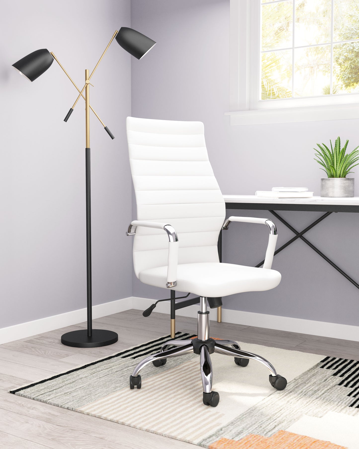 Chaise de bureau Primero blanche