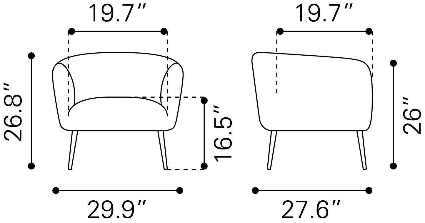 Accent Chair Gray - Modern & Ergonomic Seating for Home & Office