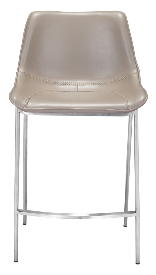 Counter Stool (Set of 2) Brown & Silver - Premium Quality & Stylish Design for Your Home