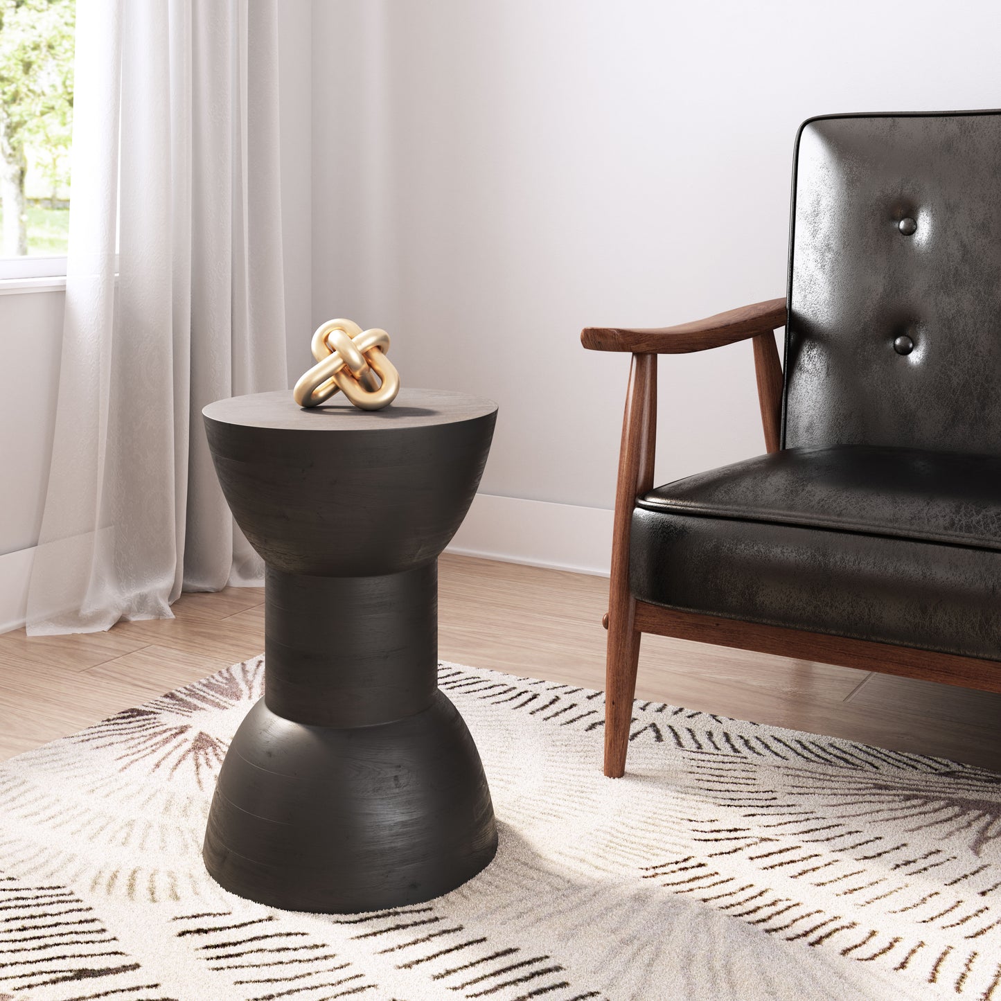 Table d'appoint Wisdom noire
