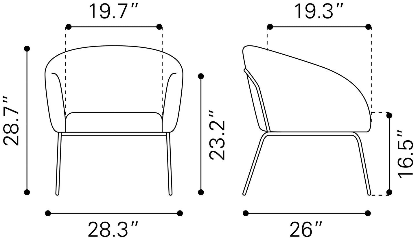 Accent Chair Vintage Brown - Modern & Ergonomic Seating for Home & Office
