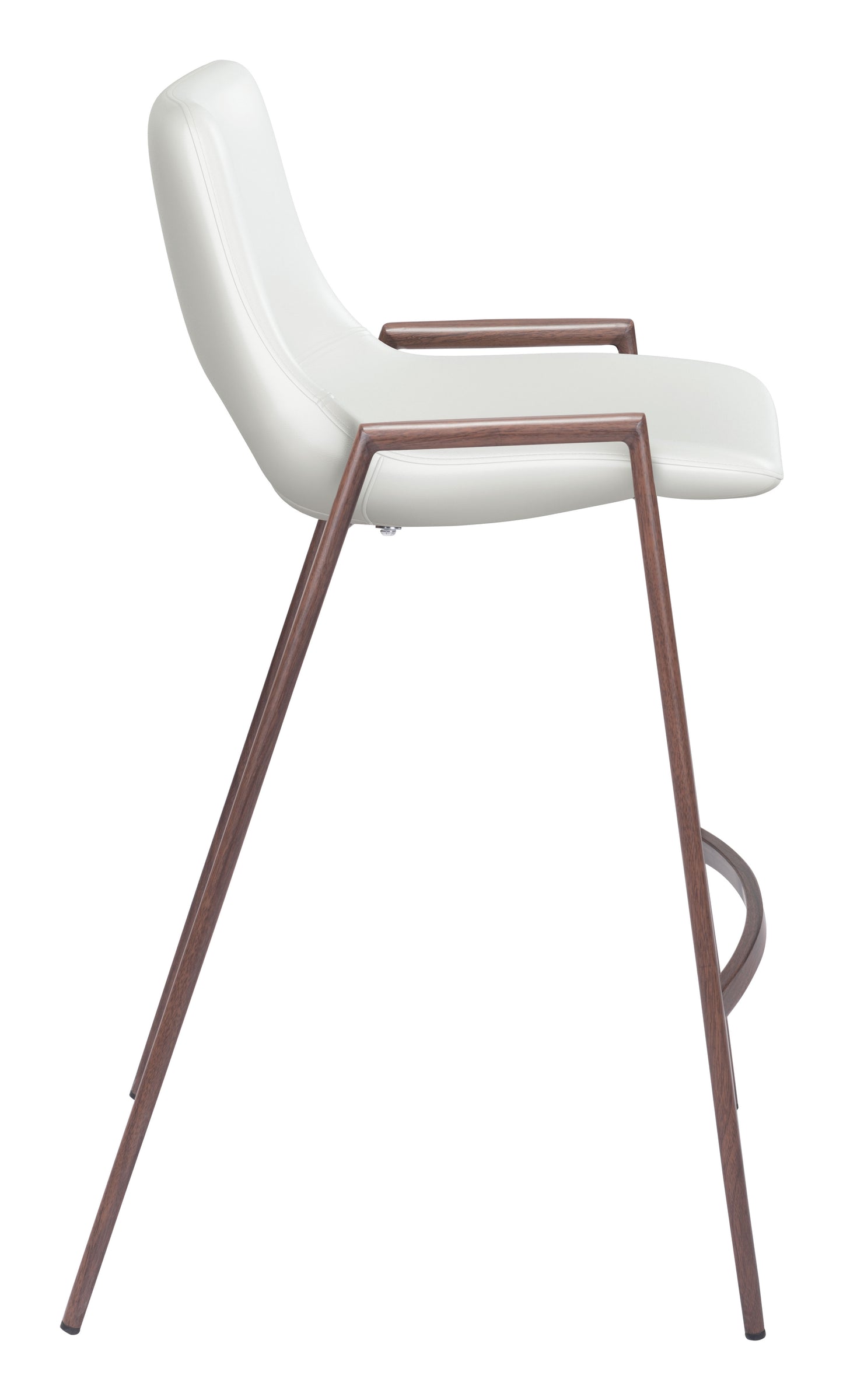 Counter Stool (Set of 2) White & Walnut - Premium Quality & Stylish Design for Your Home