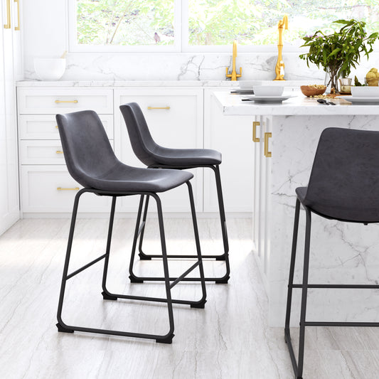 Counter Stool (Set of 2) Charcoal - Premium Quality & Stylish Design for Your Home