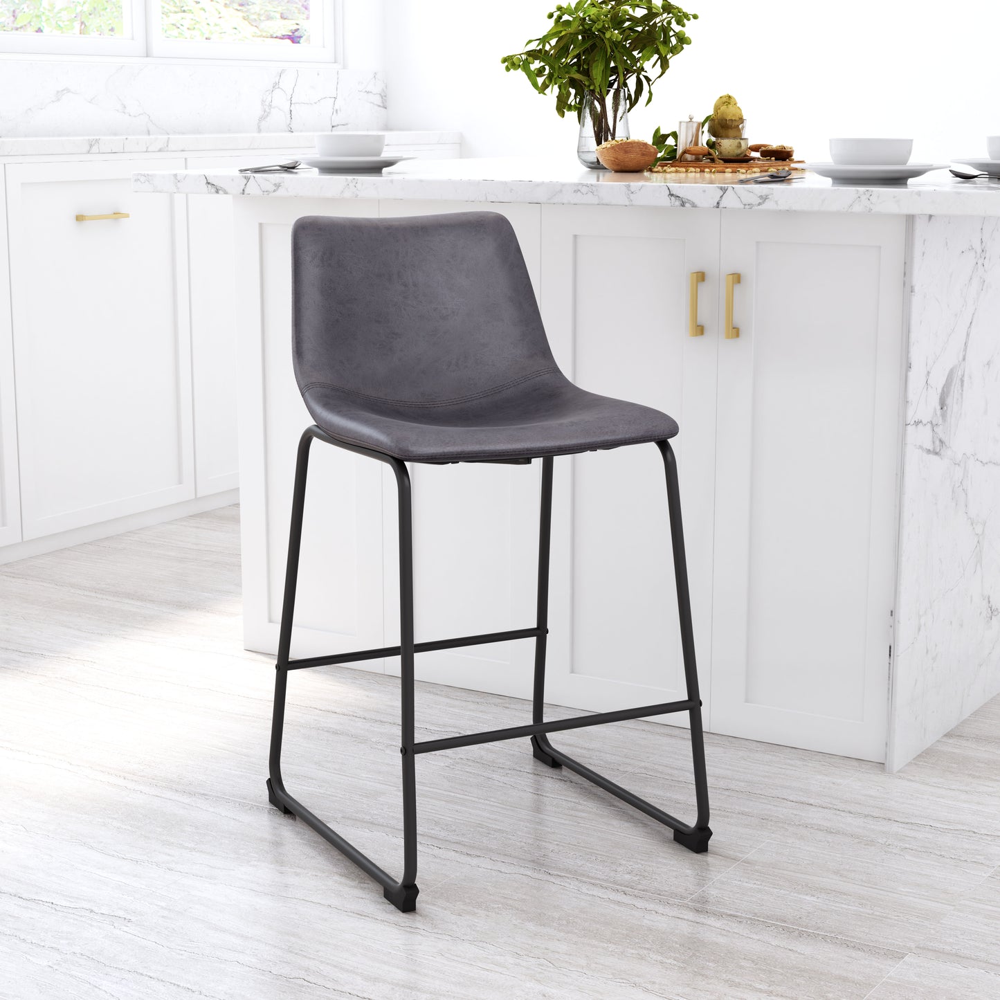 Counter Stool (Set of 2) Charcoal - Premium Quality & Stylish Design for Your Home