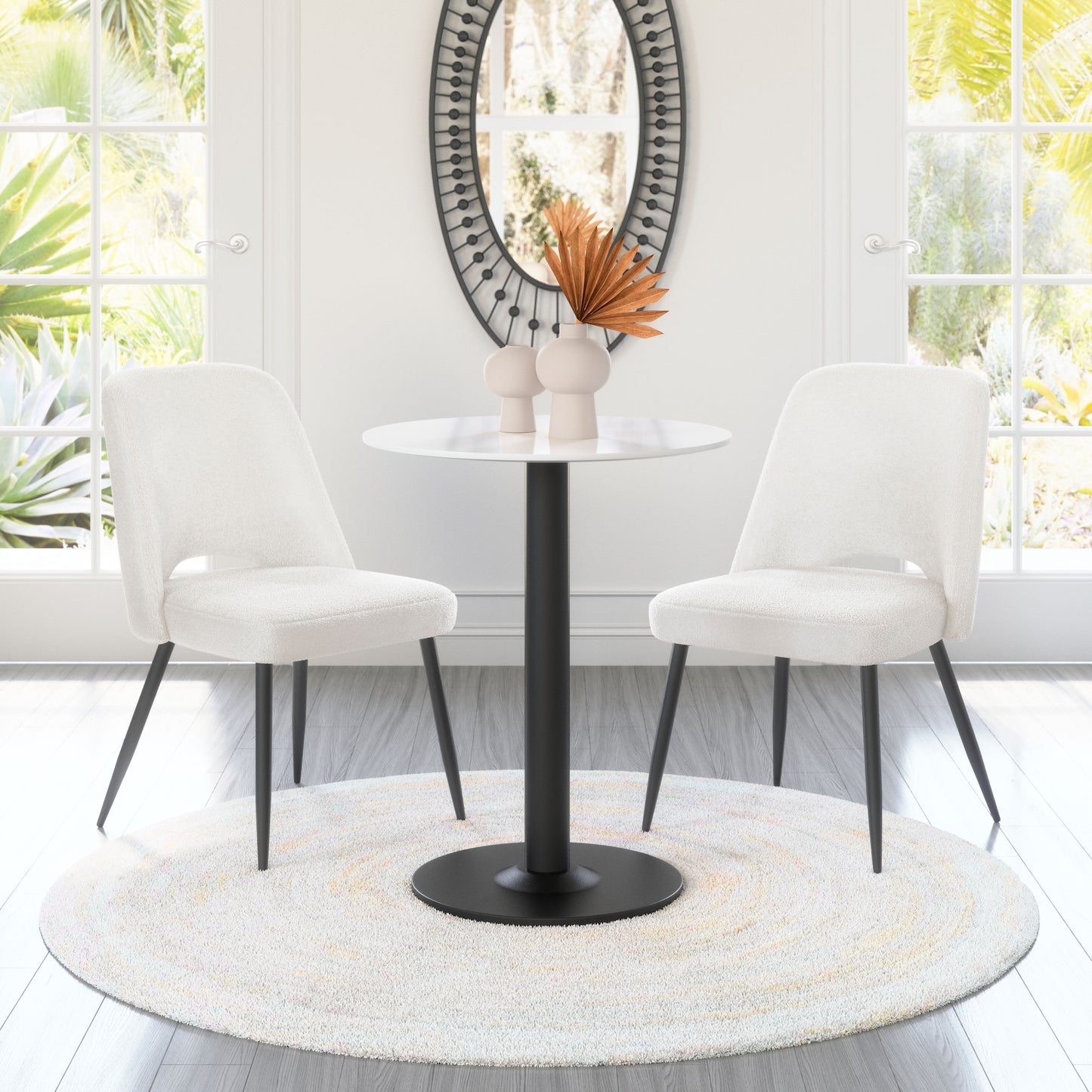 Sillas de comedor (juego de 2) color marfil: asientos modernos y ergonómicos para el hogar y la oficina