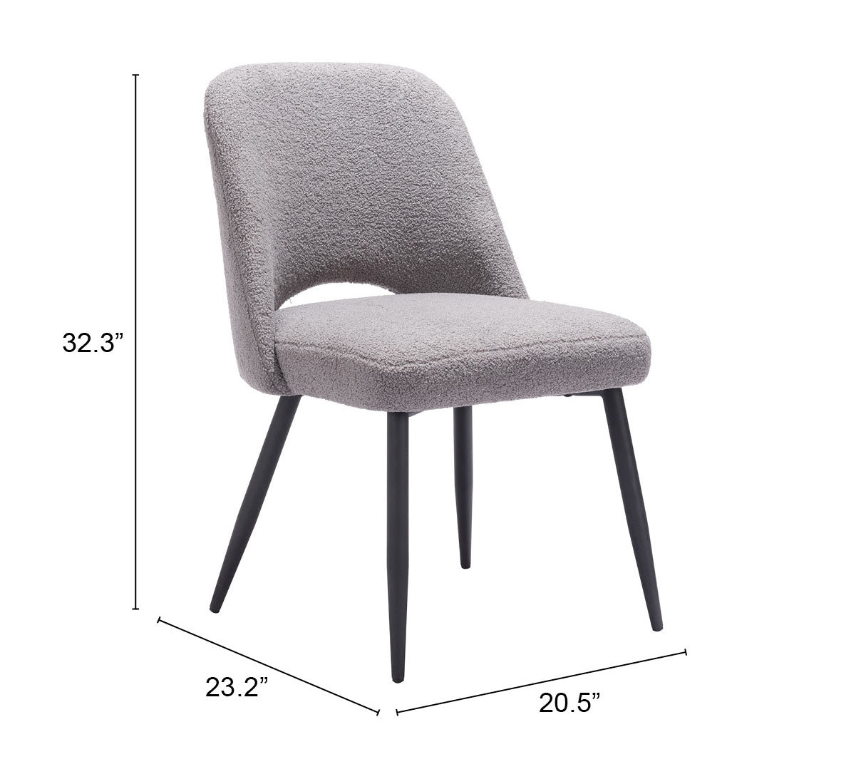 Juego de 2 sillas de comedor grises: asientos modernos y ergonómicos para el hogar y la oficina
