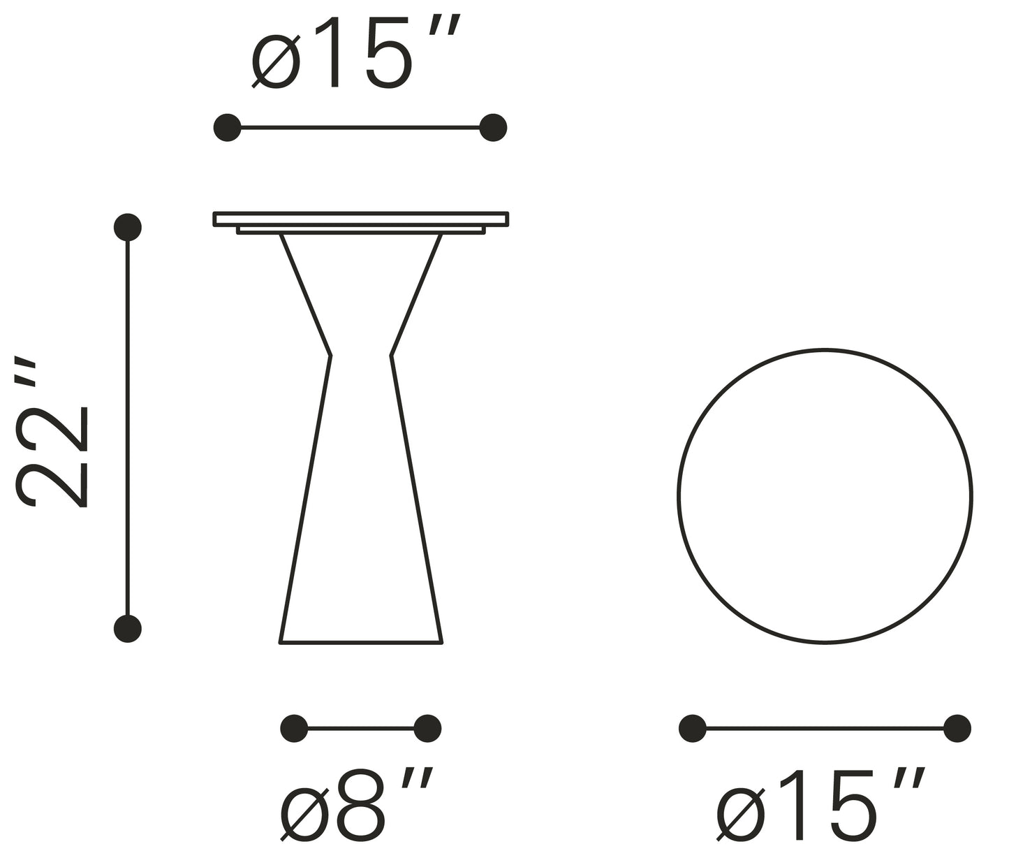 Side Table White & Black - Elegant & Durable Dining Table for Stylish Spaces